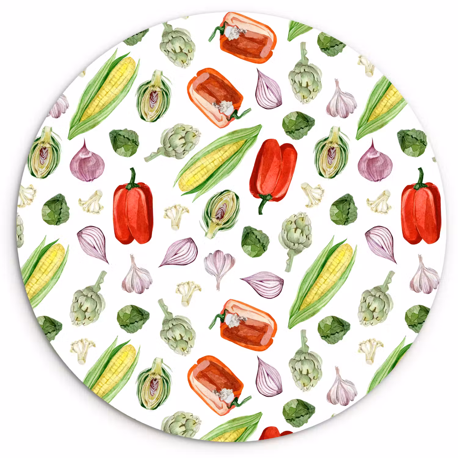 Paprika - Mais - Oost Wandcirkel plexiglas klein 852 -3d