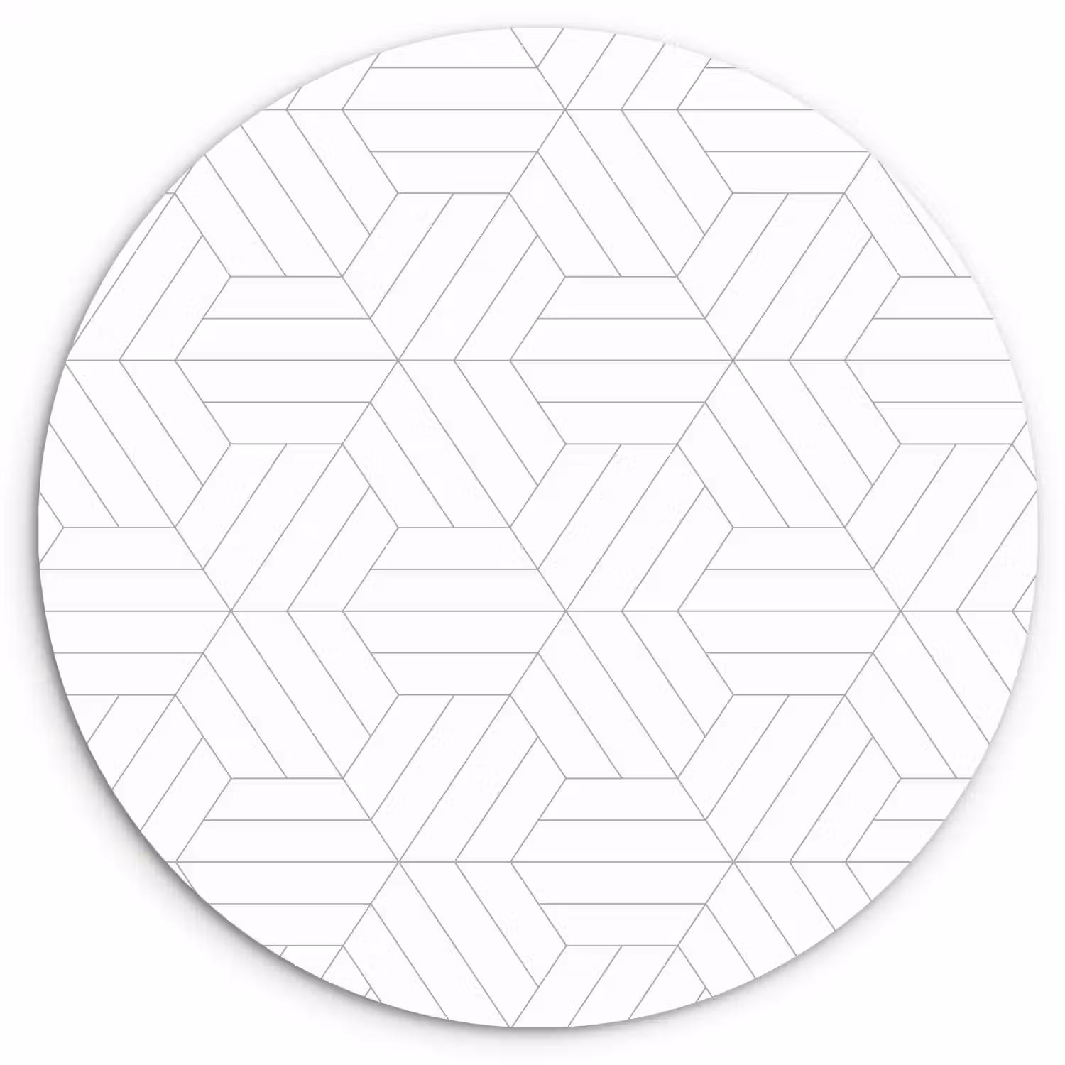 Patroon - Lijn - Design - Zwart - Wit Wandcirkel plexiglas klein 852 -3d