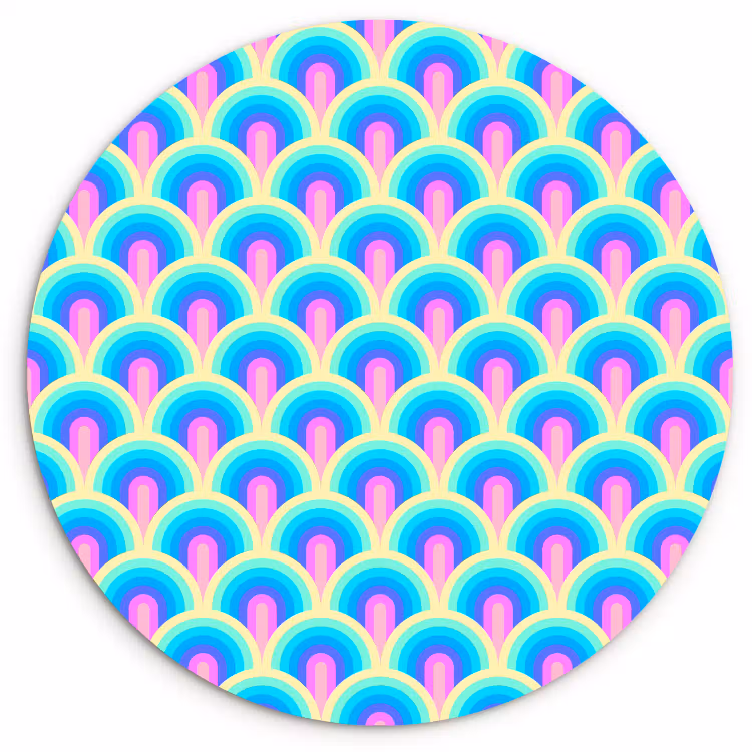 Regenbogen - Waaier - Vrolijk Wandcirkel plexiglas klein 852 -3d