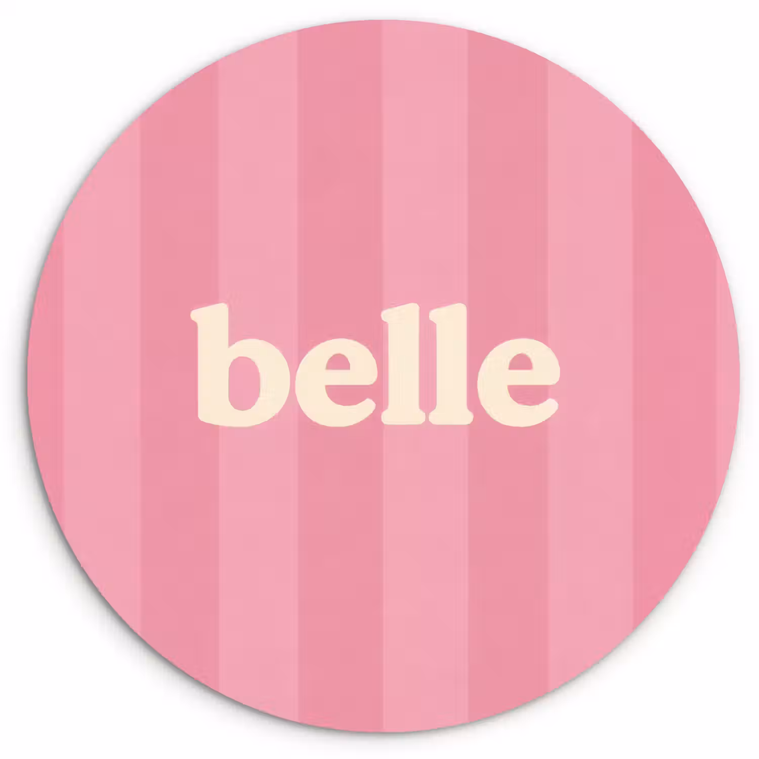Roze - Gestreept - Belle Wandcirkel plexiglas klein -3d