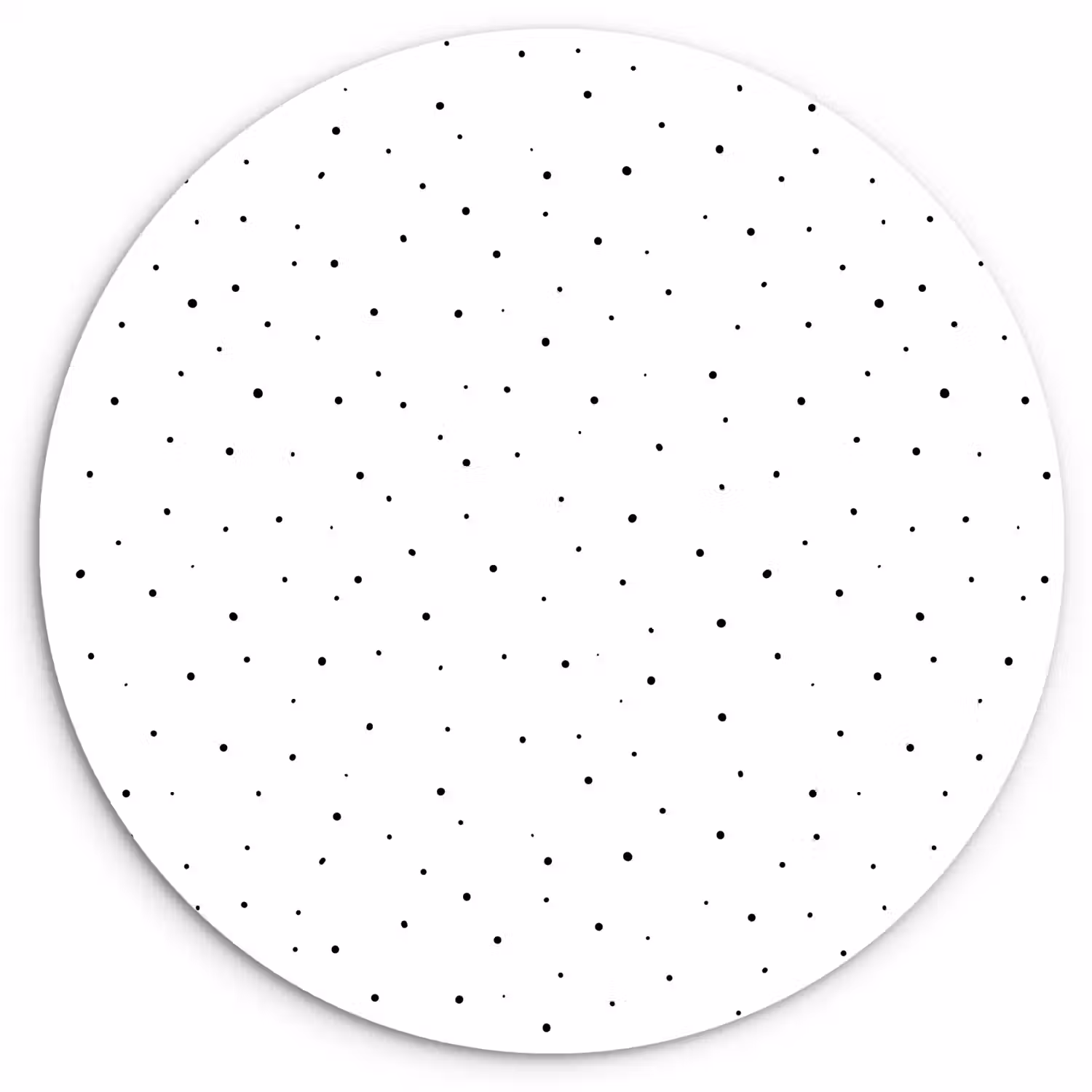Spikkels - Zwart - Wit Wandcirkel plexiglas klein 852 -3d