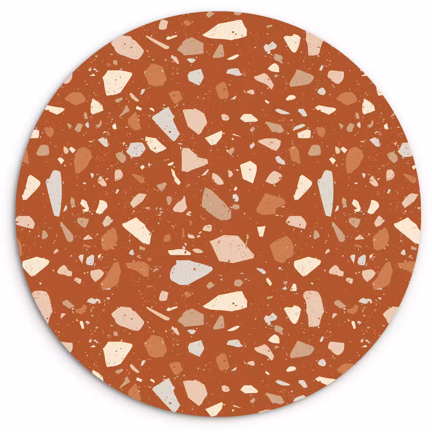Terrazzo - Patroon - Klei Wandcirkel plexiglas klein 852 -3d