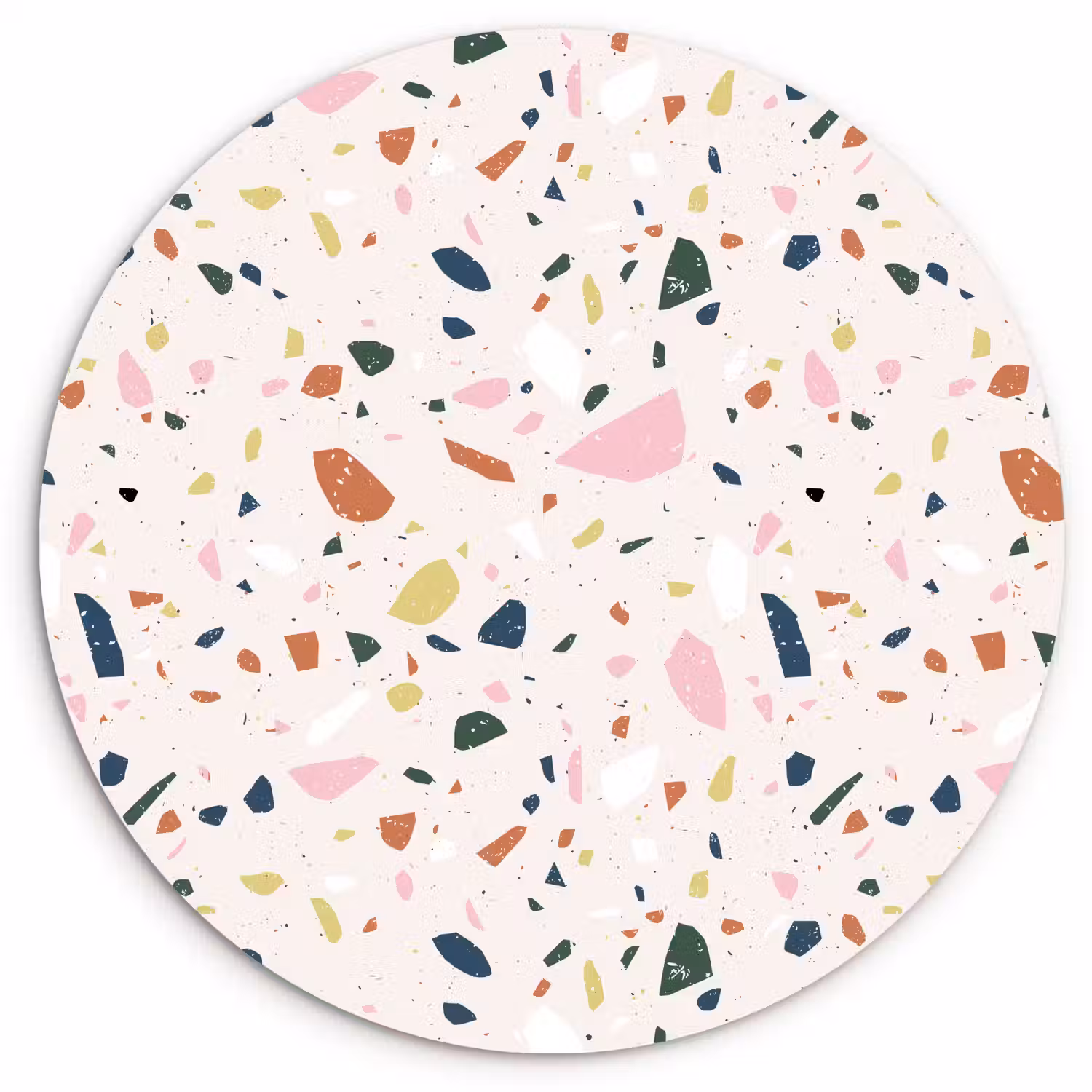 Terrazzo - Patroon - Kleurrijk Wandcirkel plexiglas klein 852 -3d