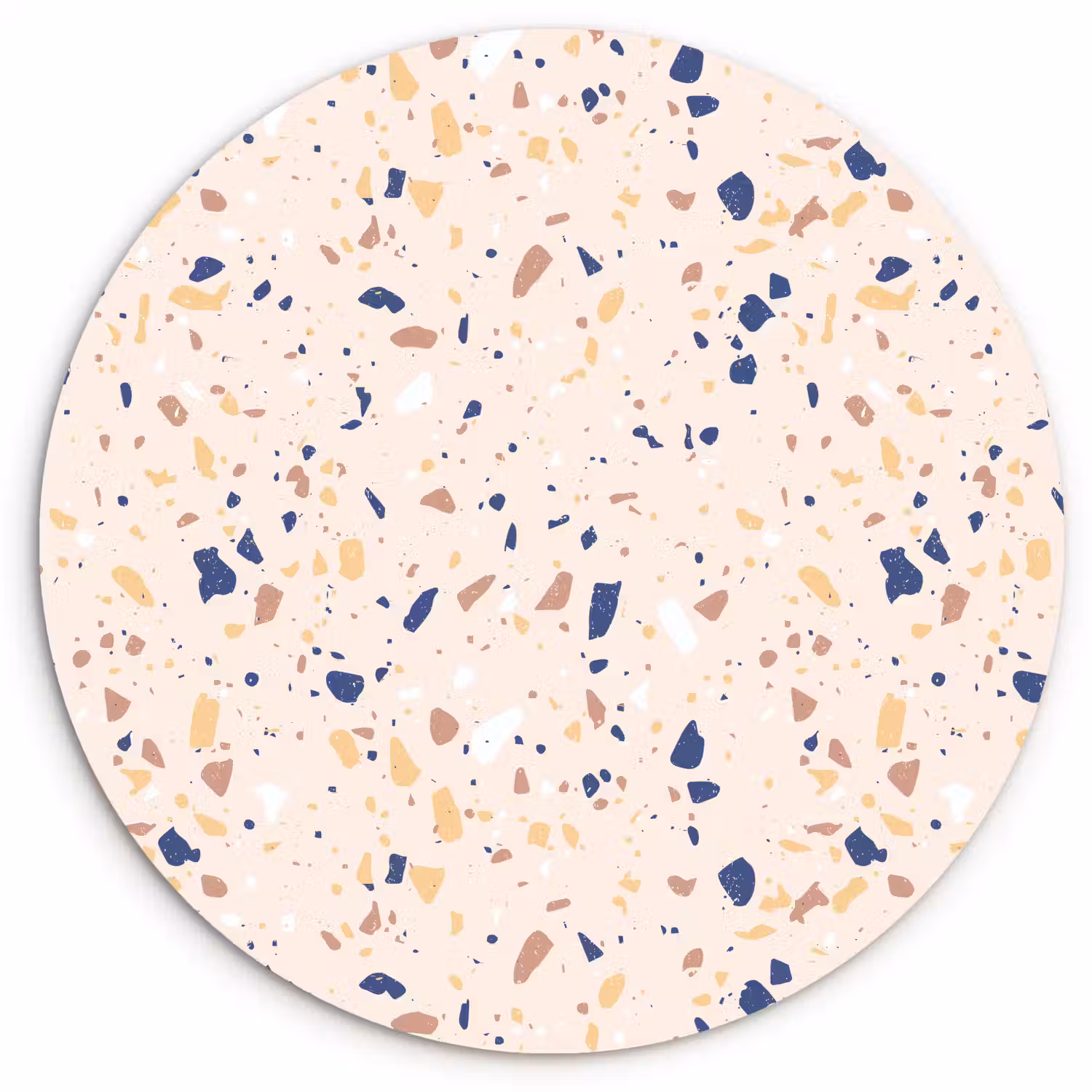 Terrazzo - Patroon - Kleurrijk - Indigo Wandcirkel plexiglas klein 852 -3d