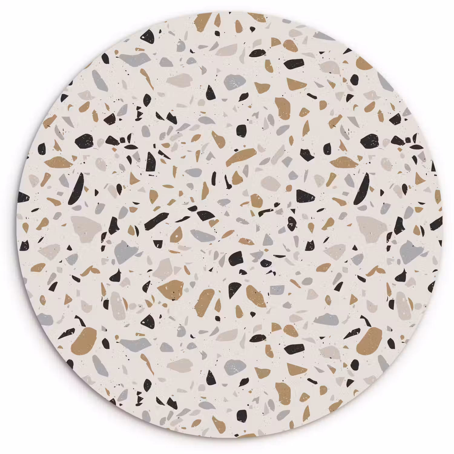 Terrazzo - Patroon - Staal Wandcirkel plexiglas klein 852 -3d
