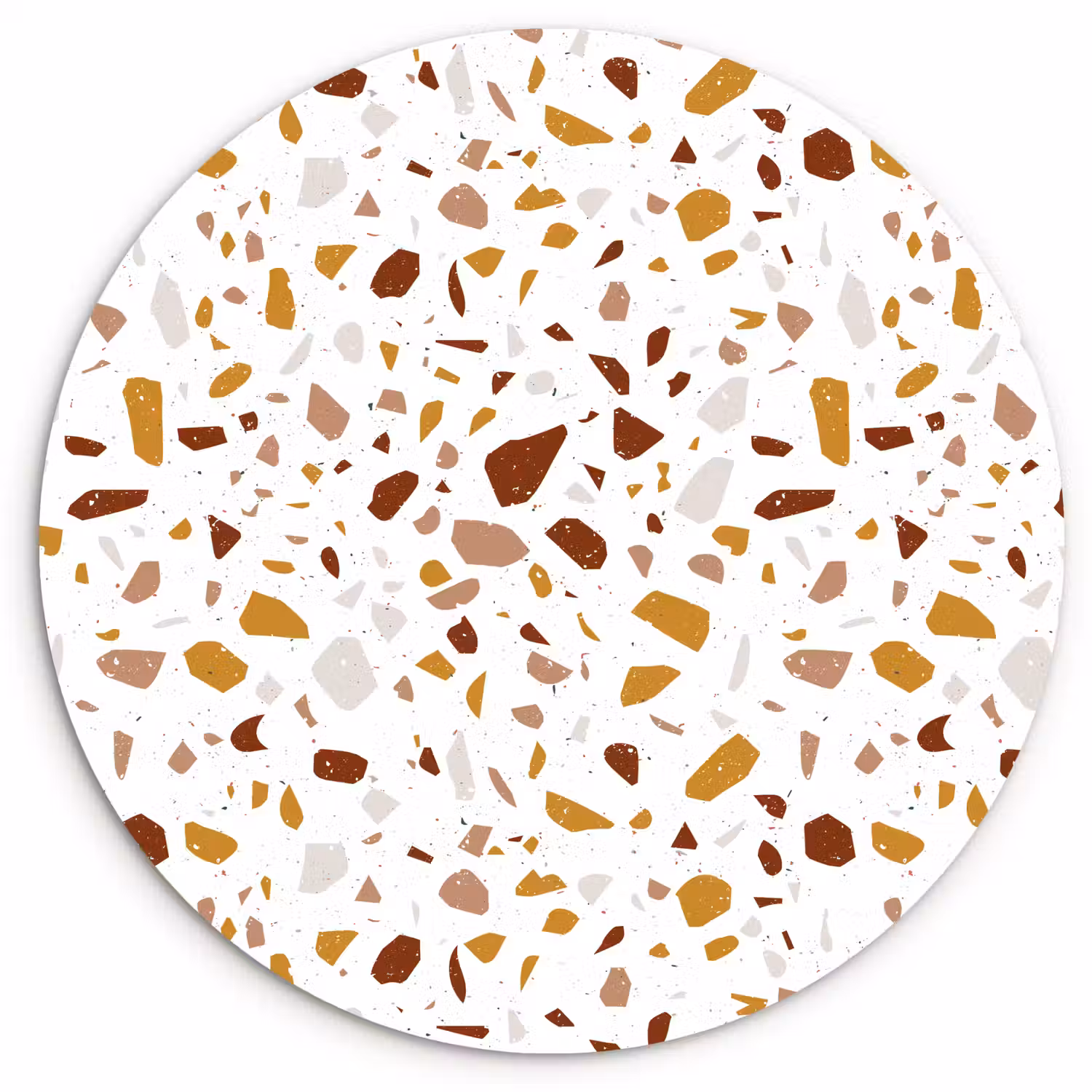 Terrazzo - Patroon - Wit - Urban Wandcirkel plexiglas klein 852 -3d