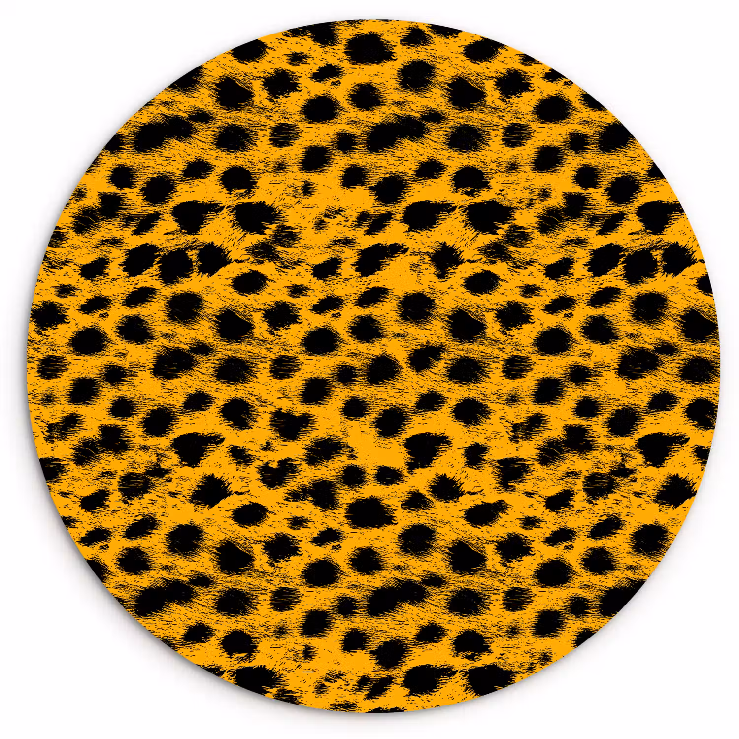 Vlekken - Oranje - Luipaard Wandcirkel plexiglas klein 852 -3d
