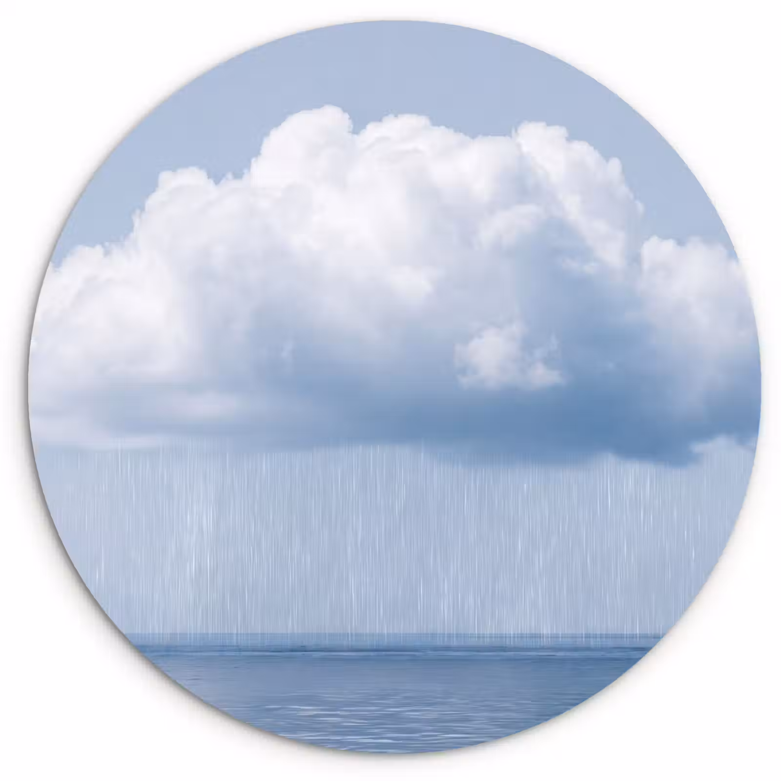 Muurcirkel glas - Wolk - Regen - Natuur - Wolk - Regen - Natuur Wandcirkel plexiglas klein