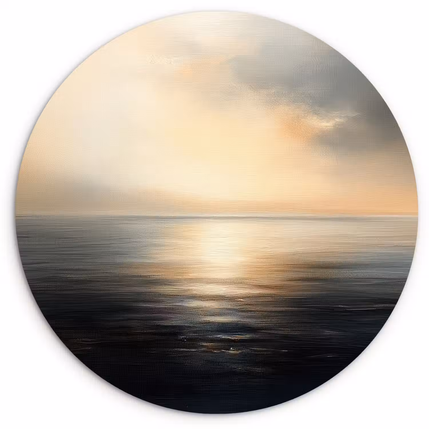 Zon - Horizon - Zee Wandcirkel plexiglas klein -3d