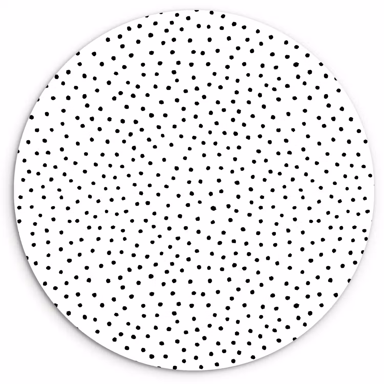 Zwart - Wit - Stippen Wandcirkel plexiglas klein 852 -3d