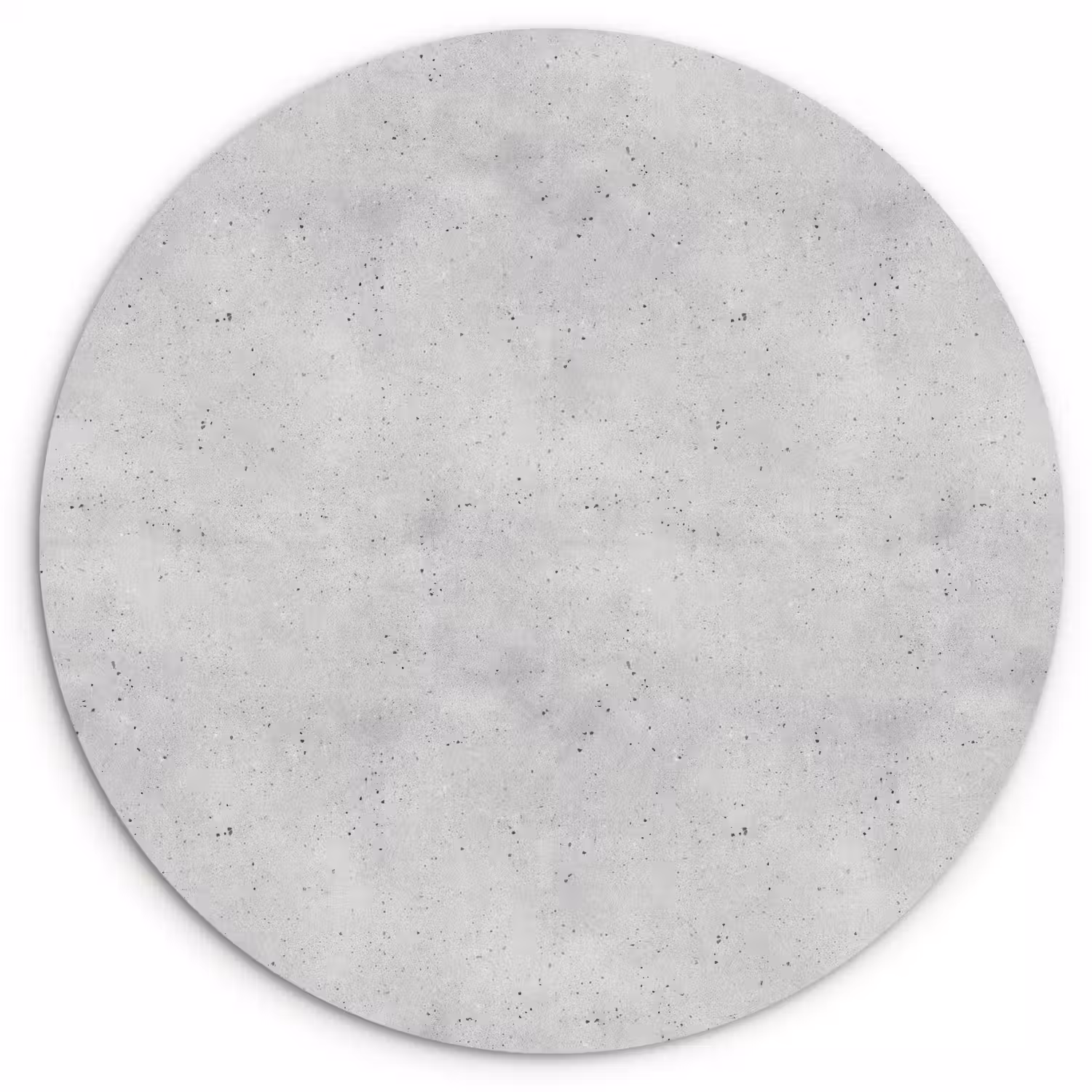 Grijs - Beton - Neutraal Wandcirkel kunststof plaat 5mm dik klein 188 -3d