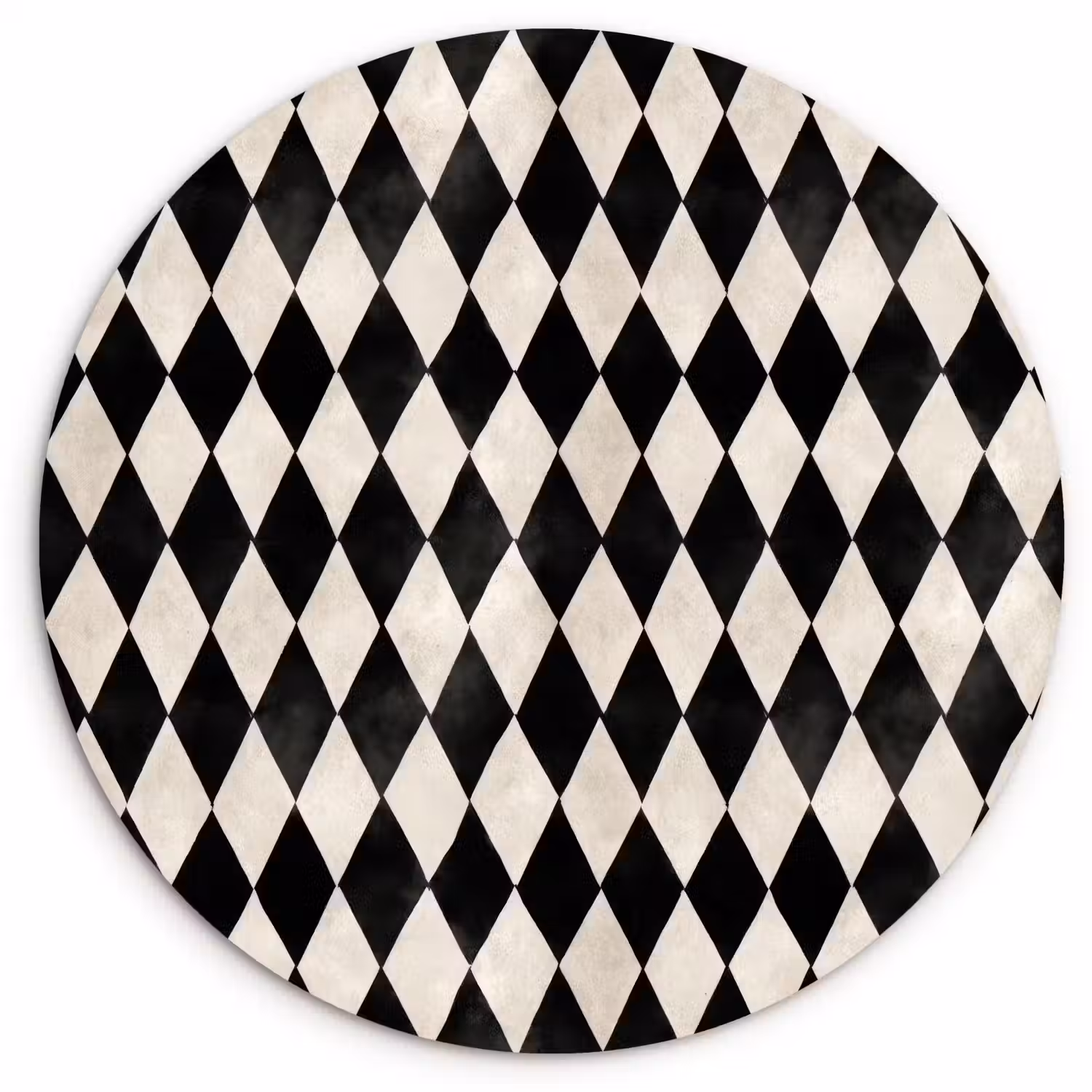 Klassiek - Patroon - Zwart Wandcirkel kunststof plaat 5mm dik klein 188 -3d