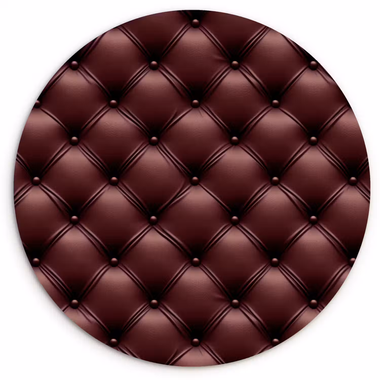 Leer - Patroon - Bordeaux Wandcirkel kunststof plaat 5mm dik klein 188 -3d