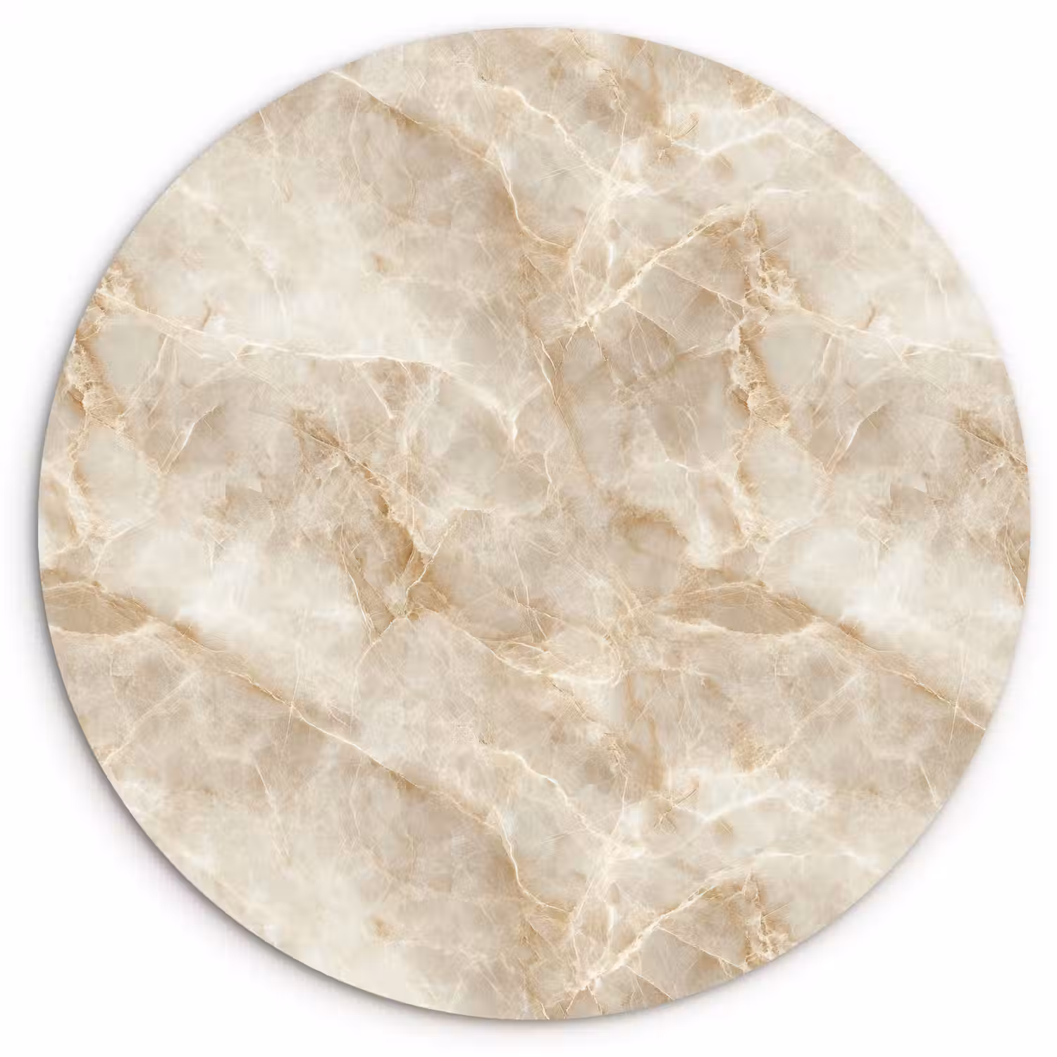 Lichtbeige - Onyx - Subtiel Wandcirkel kunststof plaat 5mm dik klein 188 -3d