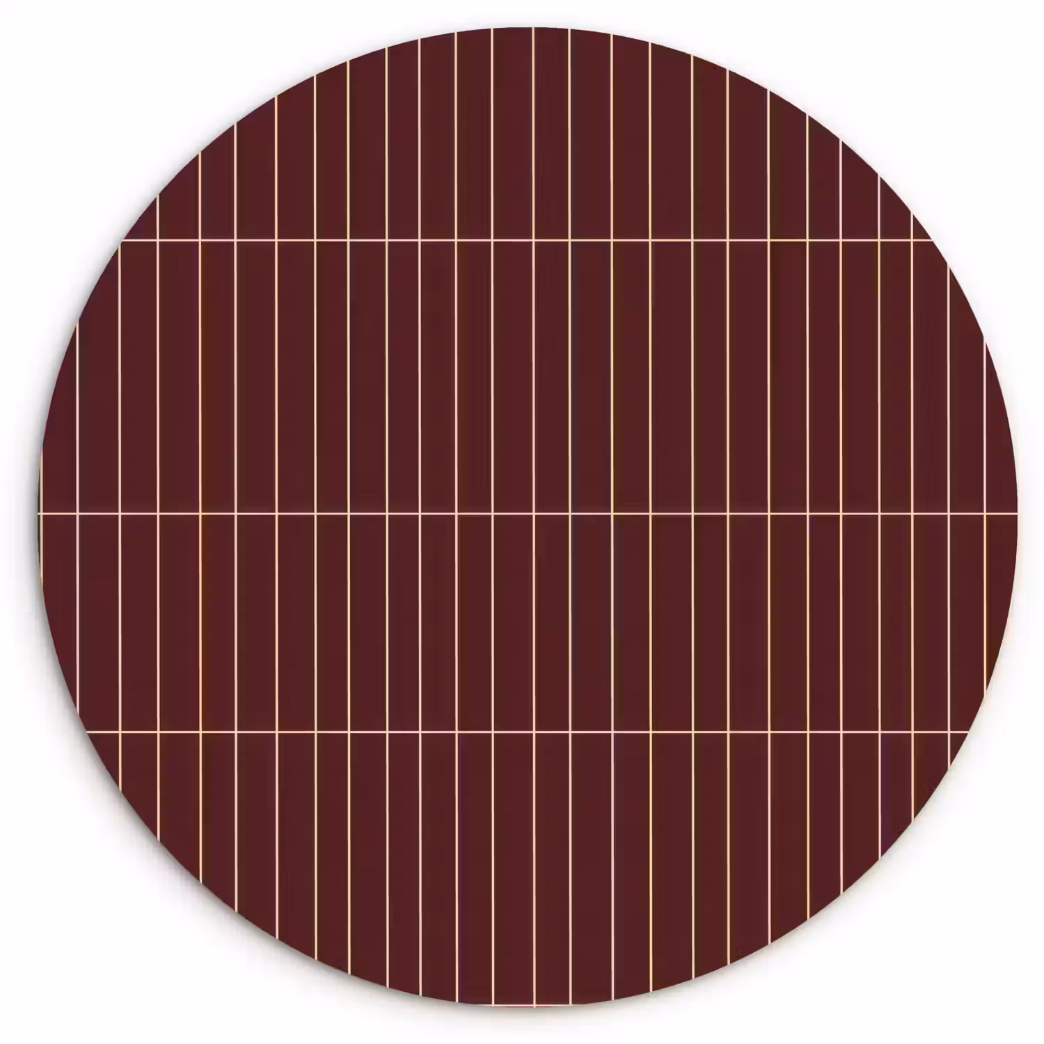 Lijnen - Patroon - Bordeaux Wandcirkel kunststof plaat 5mm dik klein 188 -3d