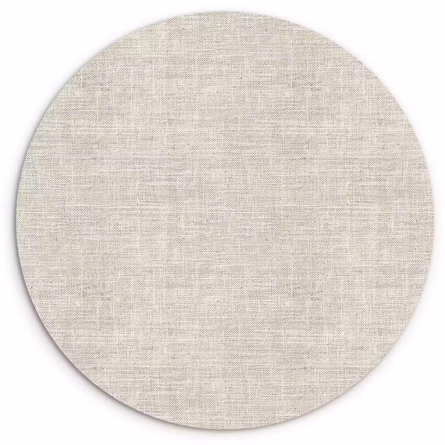 Linnen - Textuur - Beige Wandcirkel kunststof plaat 5mm dik klein 188 -3d