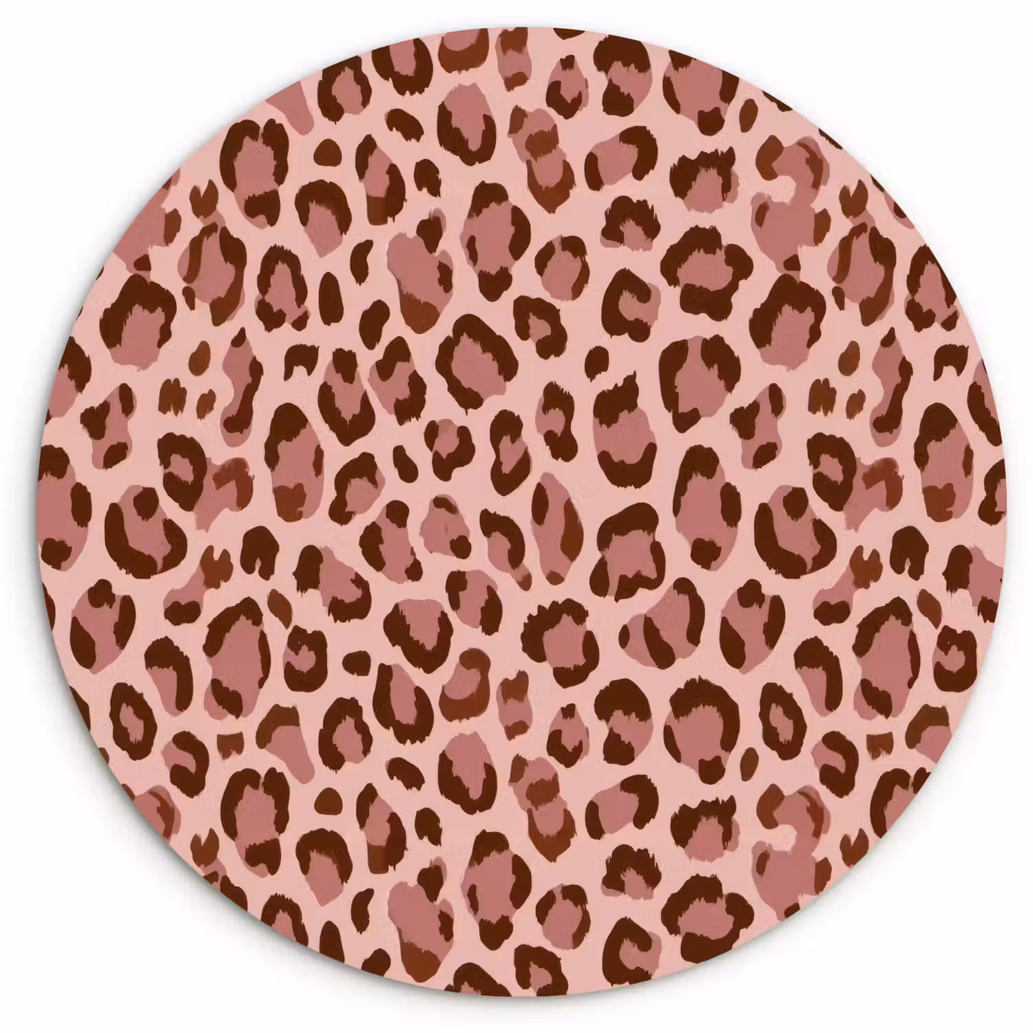 Luipaard - Patroon - Roze Wandcirkel kunststof plaat 5mm dik klein 188 -3d