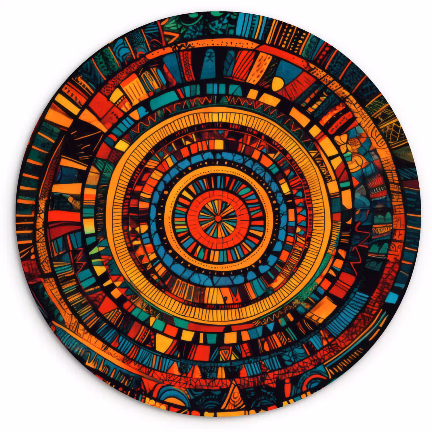 Mandala - Cirkels - Patronen Wandcirkel kunststof plaat 5mm dik klein -3d
