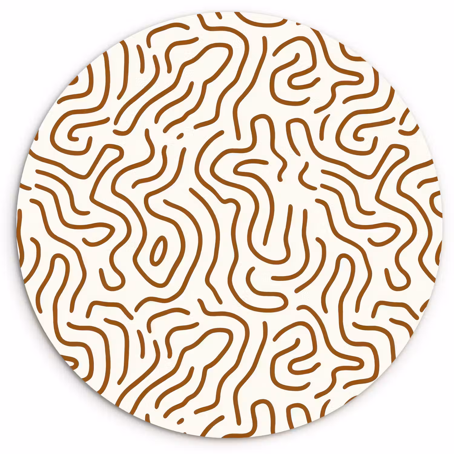 Minimalistisch - Patroon - Terracotta Wandcirkel kunststof plaat 5mm dik klein 188 -3d