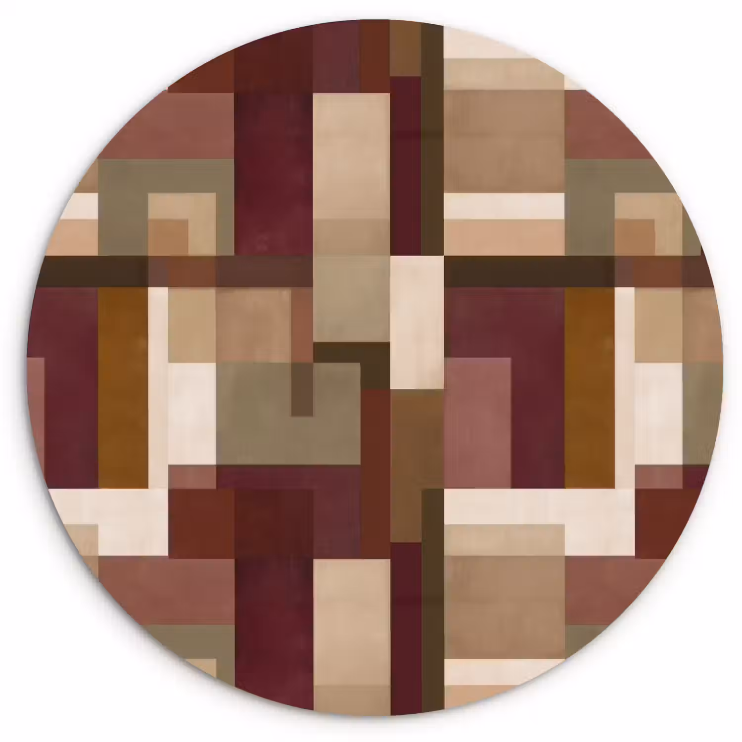 Modern - Geometrie - Kleurrijk Wandcirkel kunststof plaat 5mm dik klein 188 -3d
