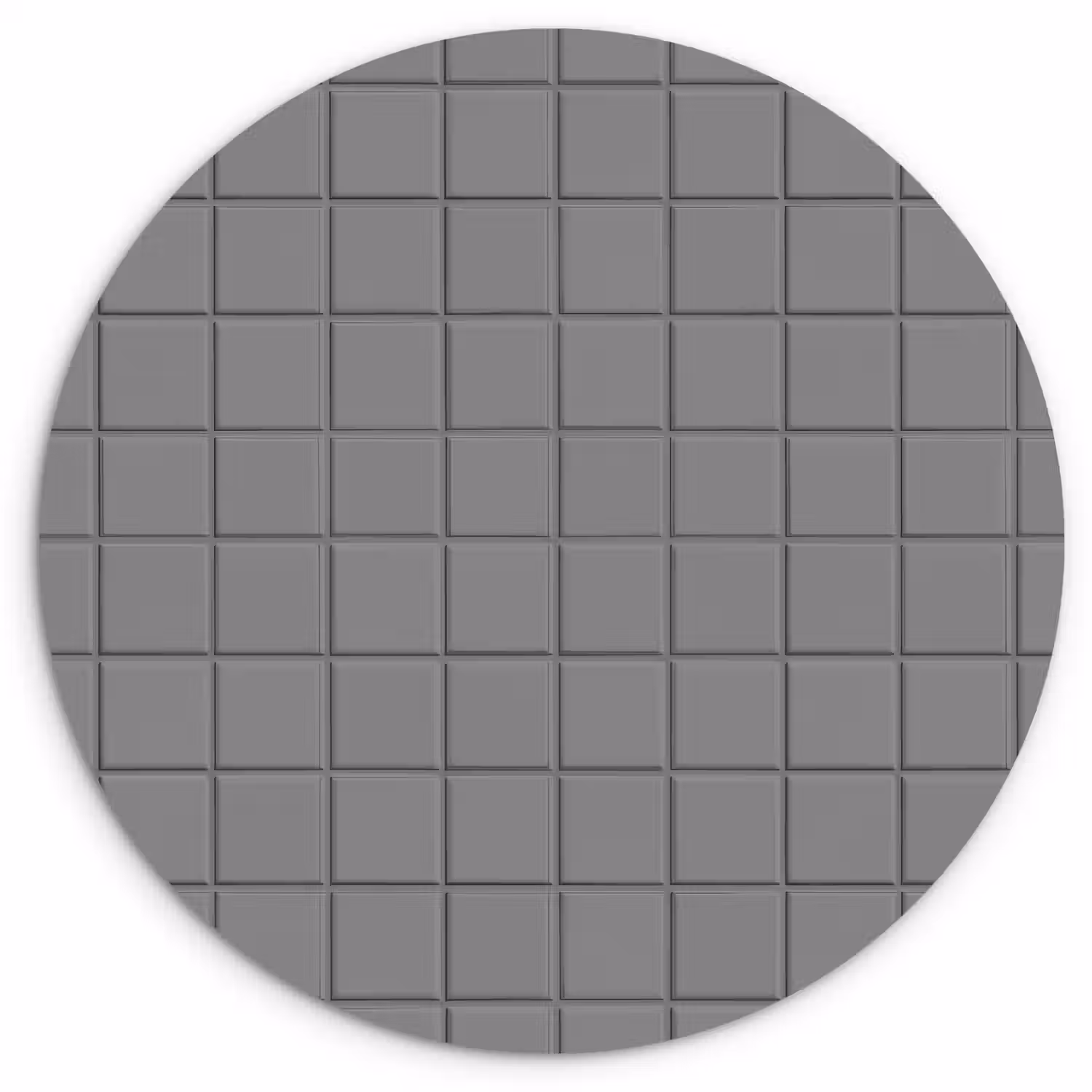 Modern - Patroon - Grijs Wandcirkel kunststof plaat 5mm dik klein 188 -3d