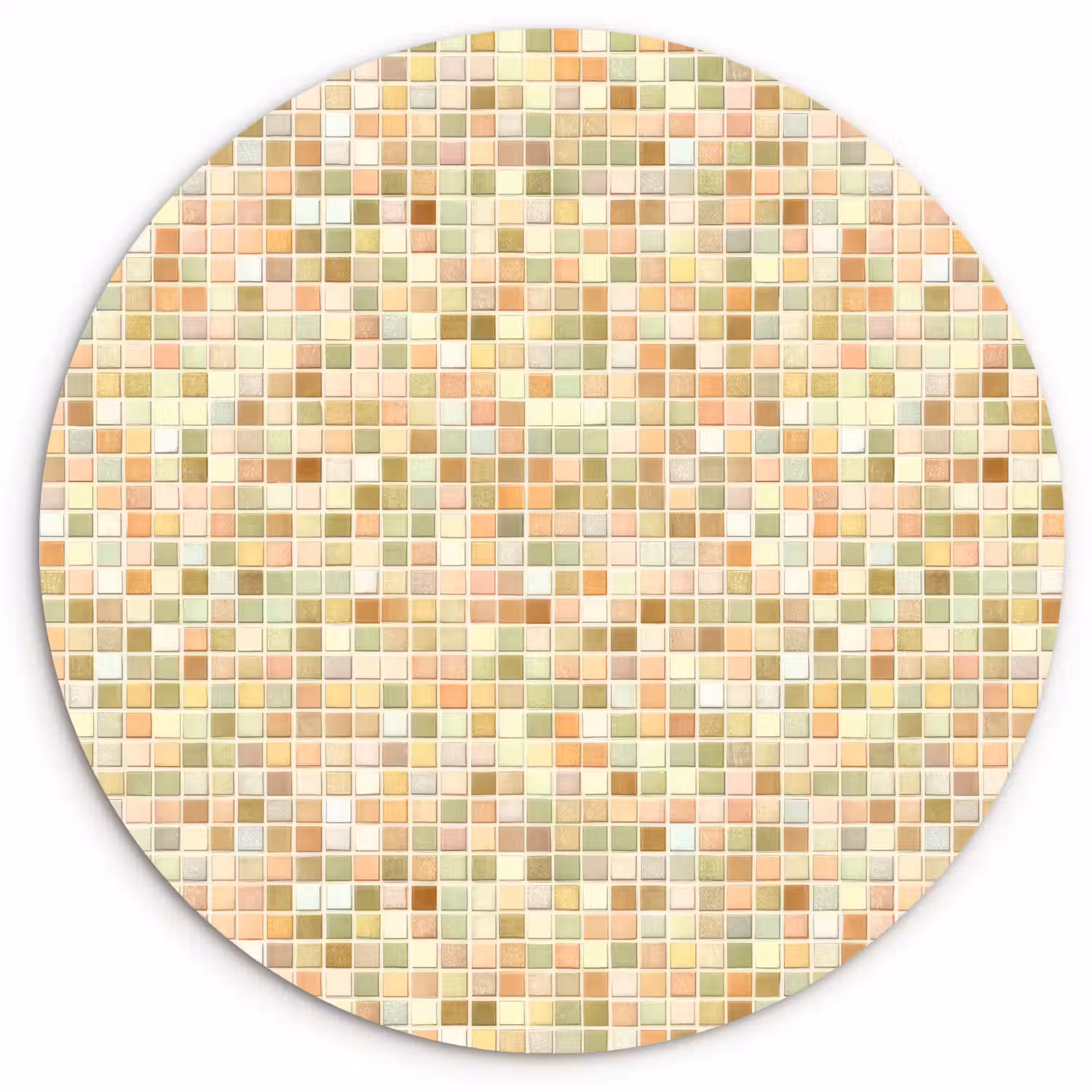Mozaïek - Patroon - Terracotta Wandcirkel kunststof plaat 5mm dik klein 188 -3d