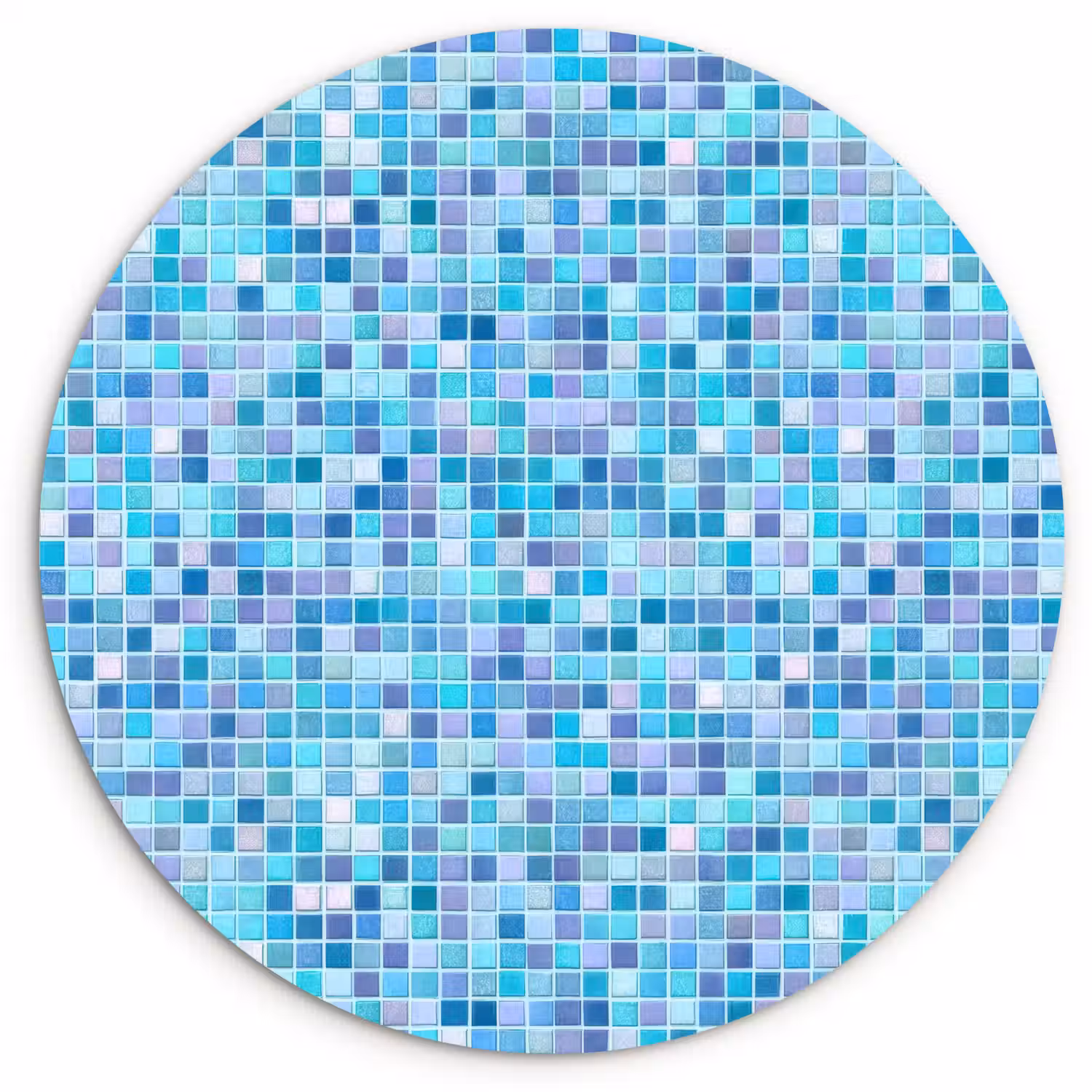 Mozaïek - Patroon - Turquoise Wandcirkel kunststof plaat 5mm dik klein 188 -3d