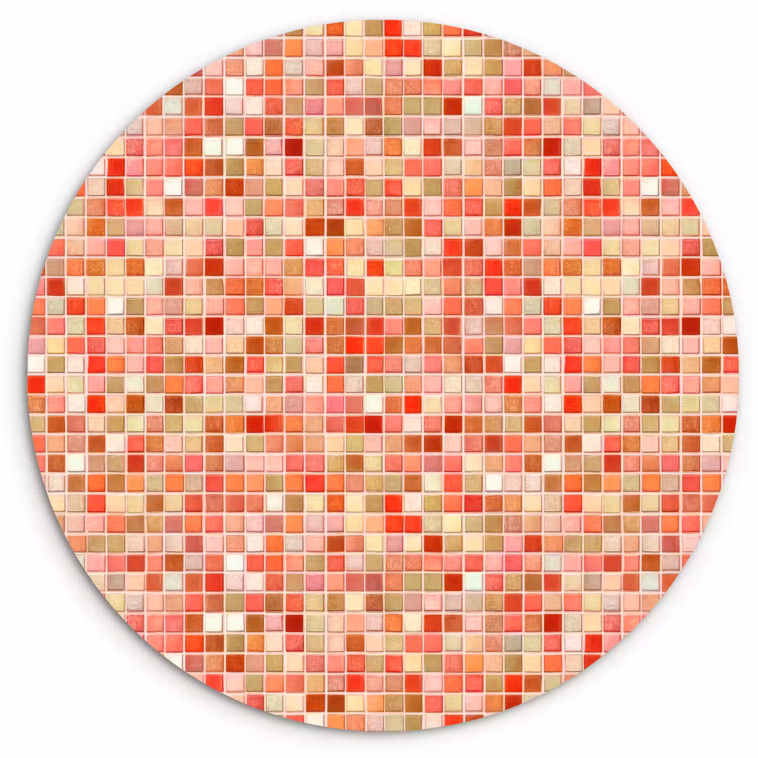 Mozaïek - Tegel - Patroon - Kleurrijk Wandcirkel kunststof plaat 5mm dik klein 188 -3d