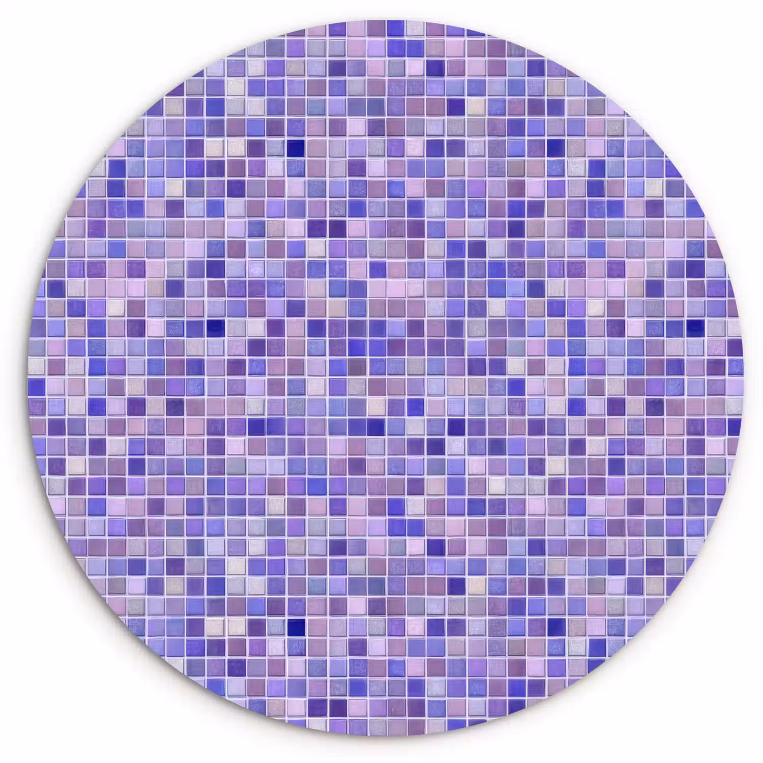 Mozaïek - Tegels - Lila - Amethist Wandcirkel kunststof plaat 5mm dik klein 188 -3d