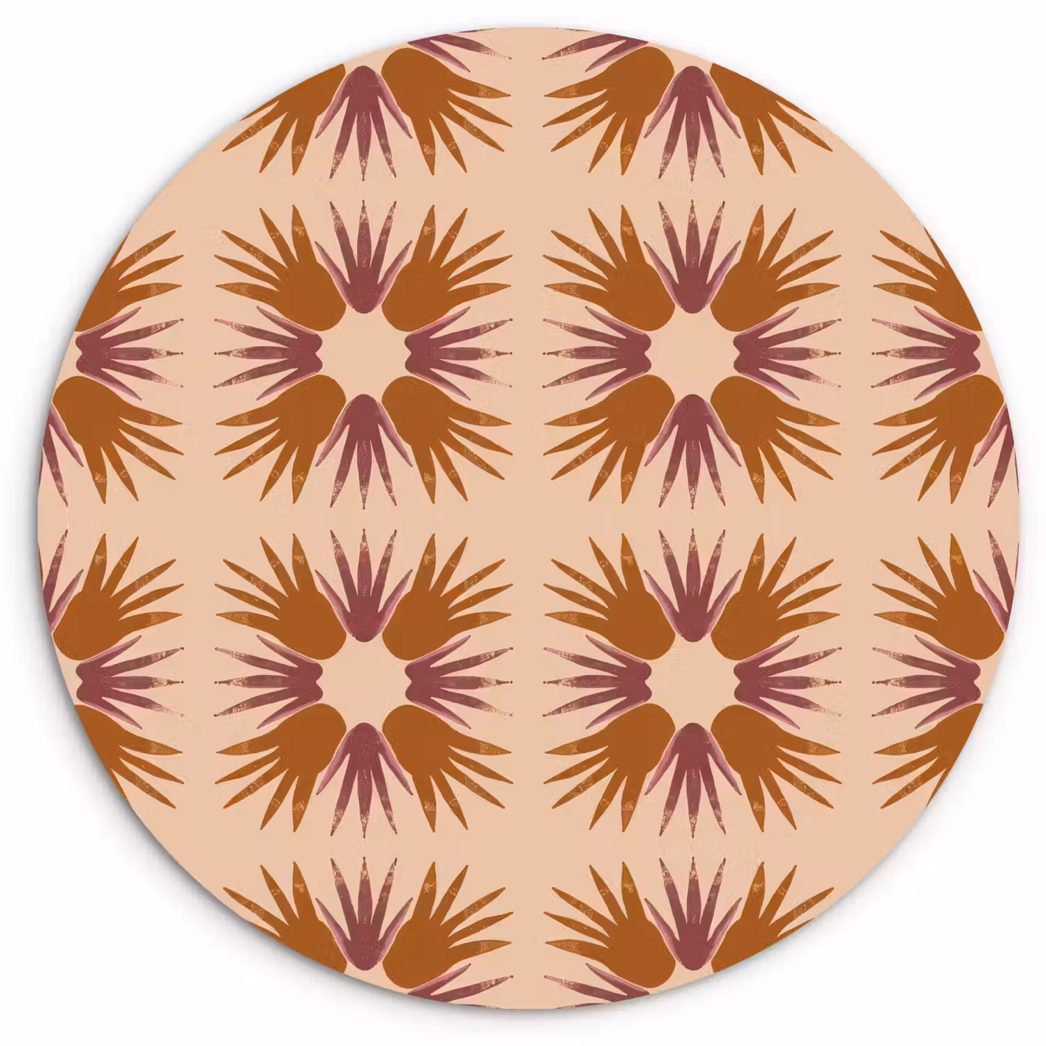 Ornament - Patroon - Oker Wandcirkel kunststof plaat 5mm dik klein 188 -3d