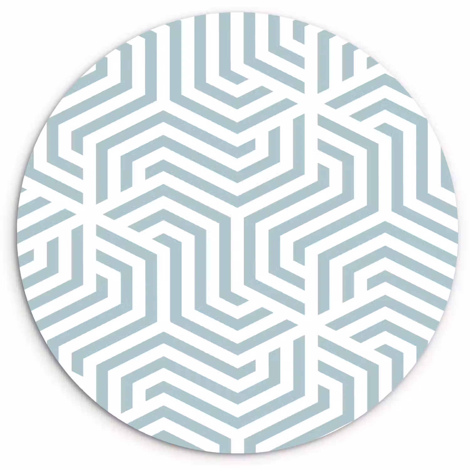 Patroon - Lijn - Design - Groen Wandcirkel kunststof plaat 5mm dik klein 188 -3d