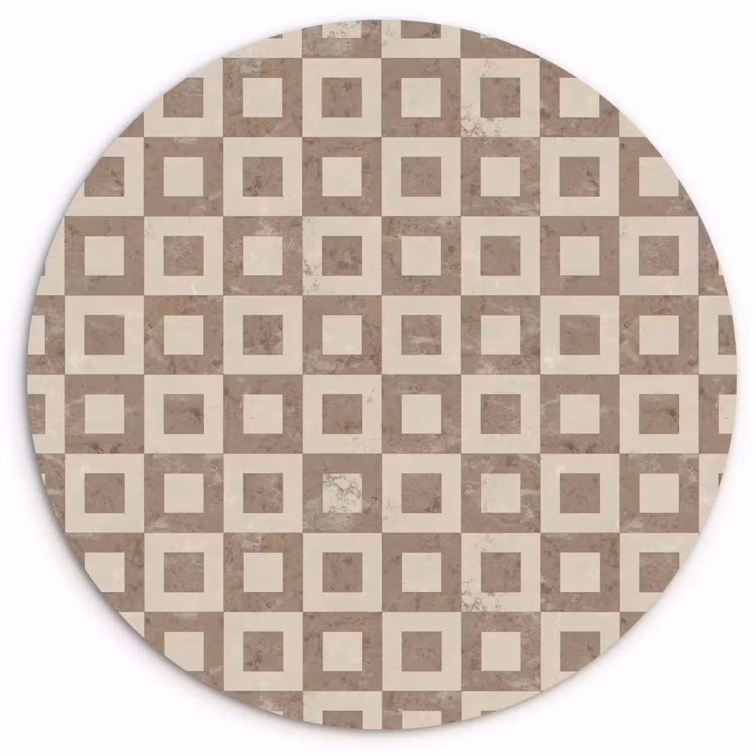Patroon - Marmer - Beige Wandcirkel kunststof plaat 5mm dik klein 188 -3d
