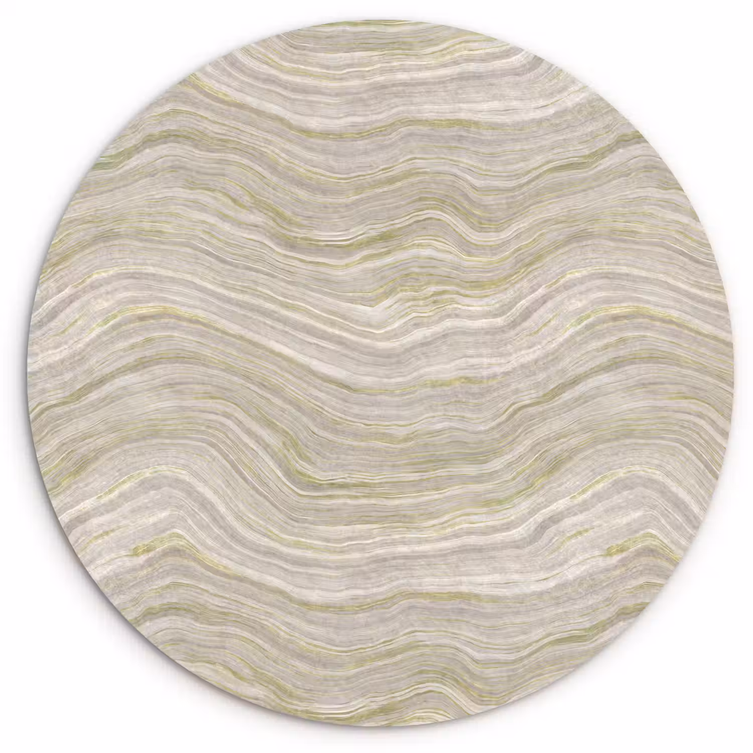 Patroon - Sereen - Groen Wandcirkel kunststof plaat 5mm dik klein 188 -3d