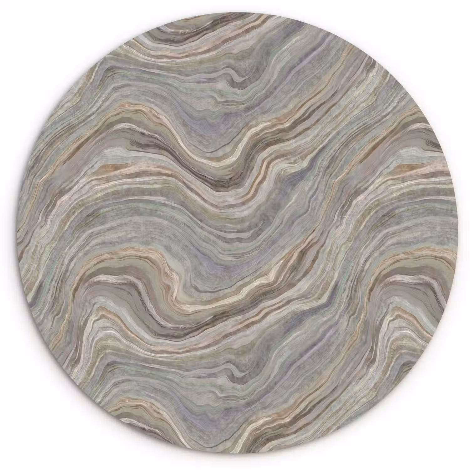 Patroon - Sereen - Paars - Groen Wandcirkel kunststof plaat 5mm dik klein 188 -3d