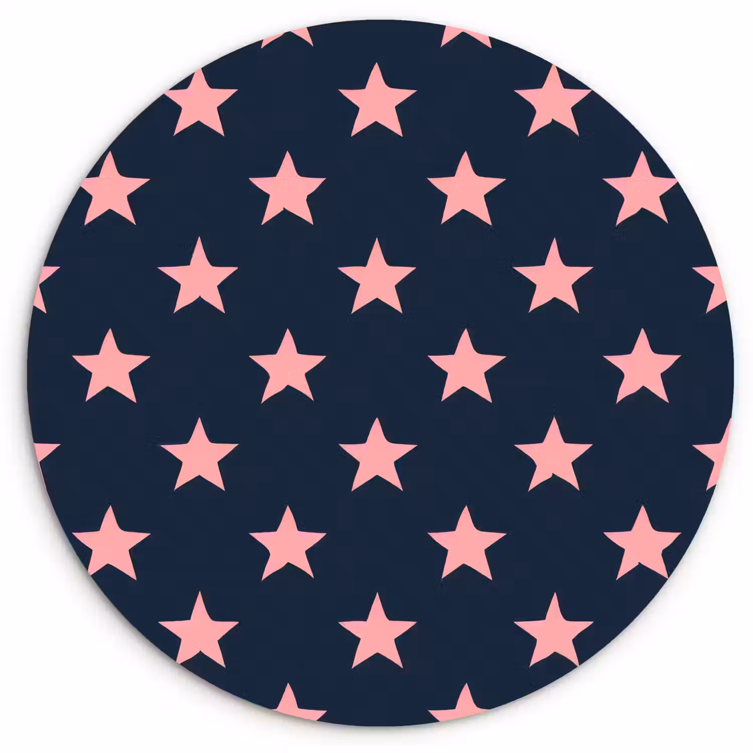Patroon - Sterren - Roze Wandcirkel kunststof plaat 5mm dik klein 188 -3d