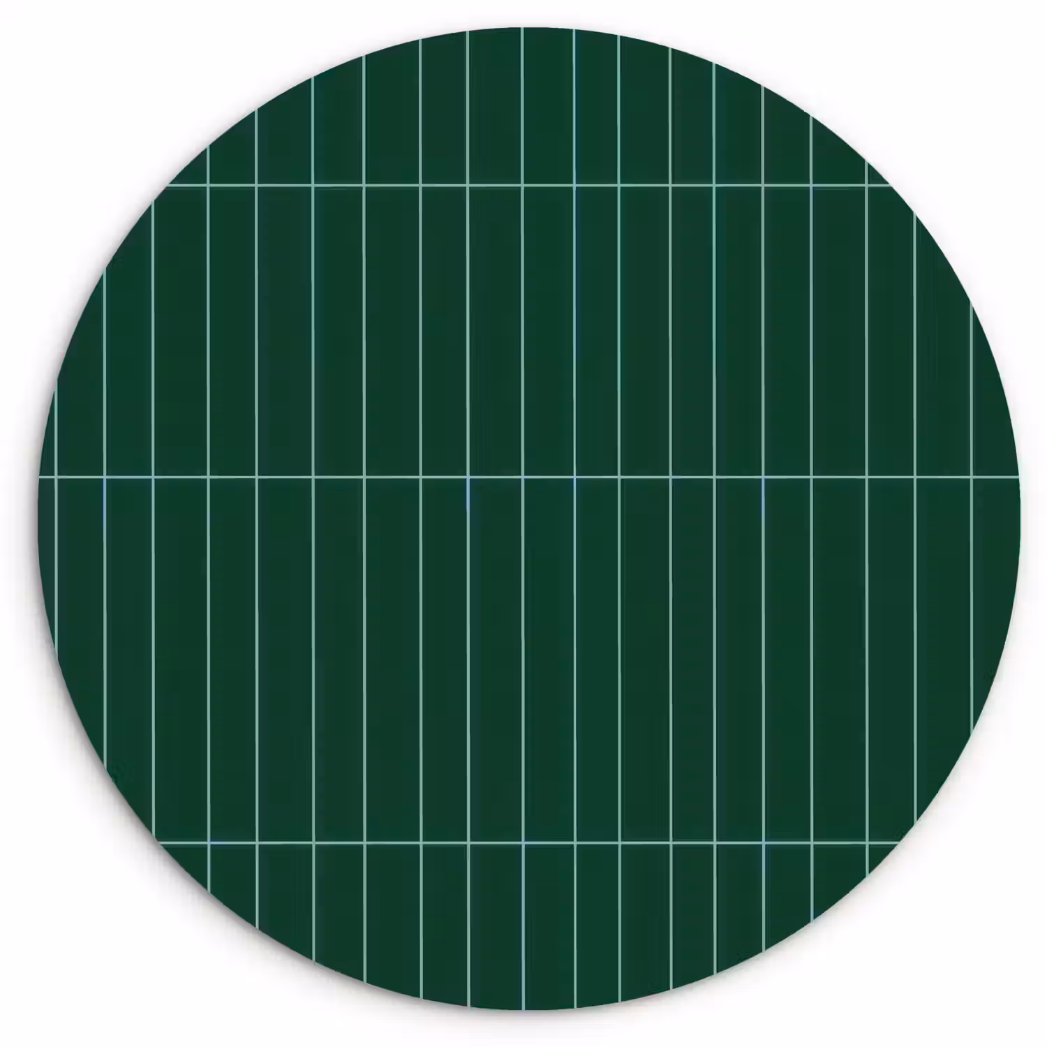 Patroon - Tegels - Donkergroen Wandcirkel kunststof plaat 5mm dik klein 188 -3d