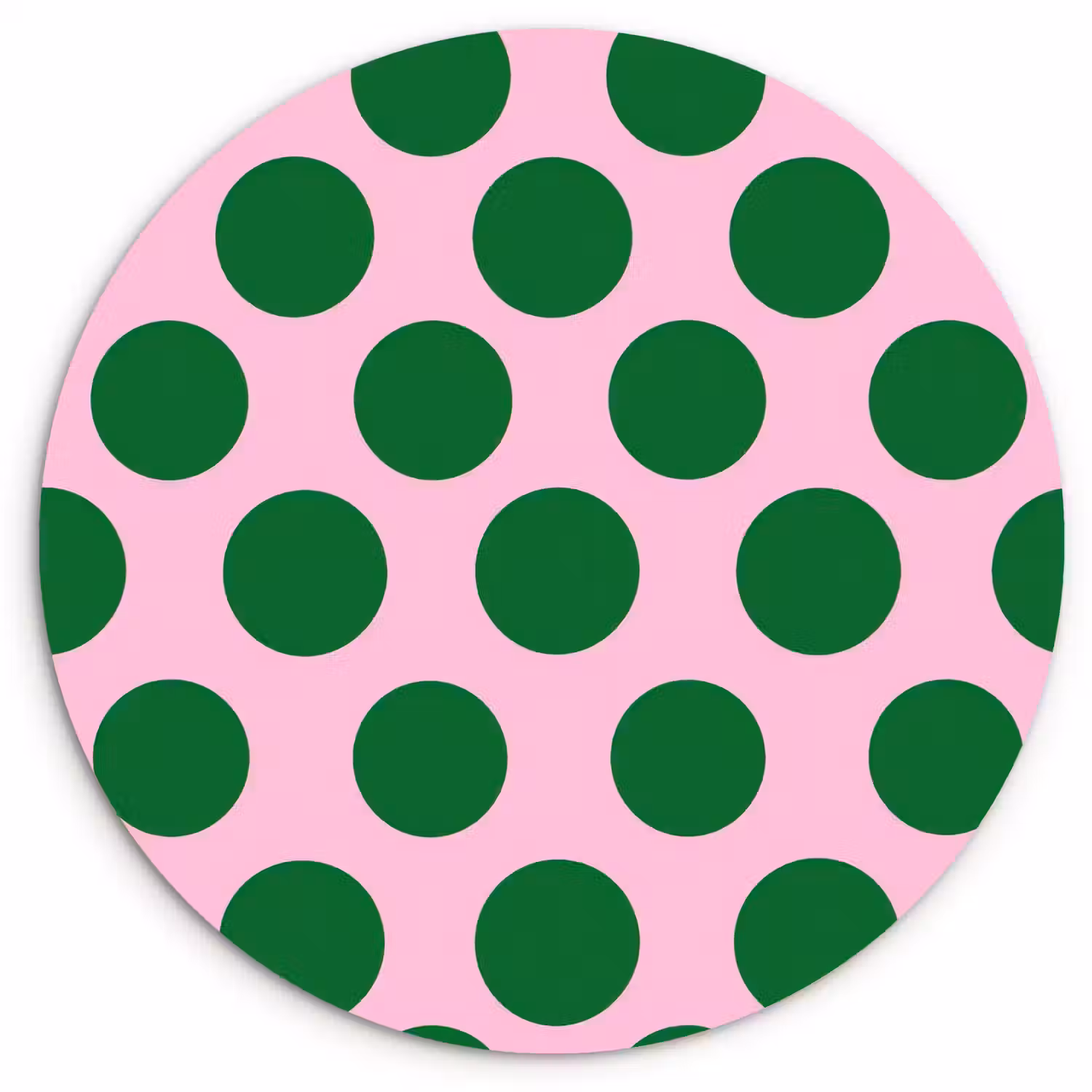 Polkadots - Patroon - Groen Wandcirkel kunststof plaat 5mm dik klein 188 -3d