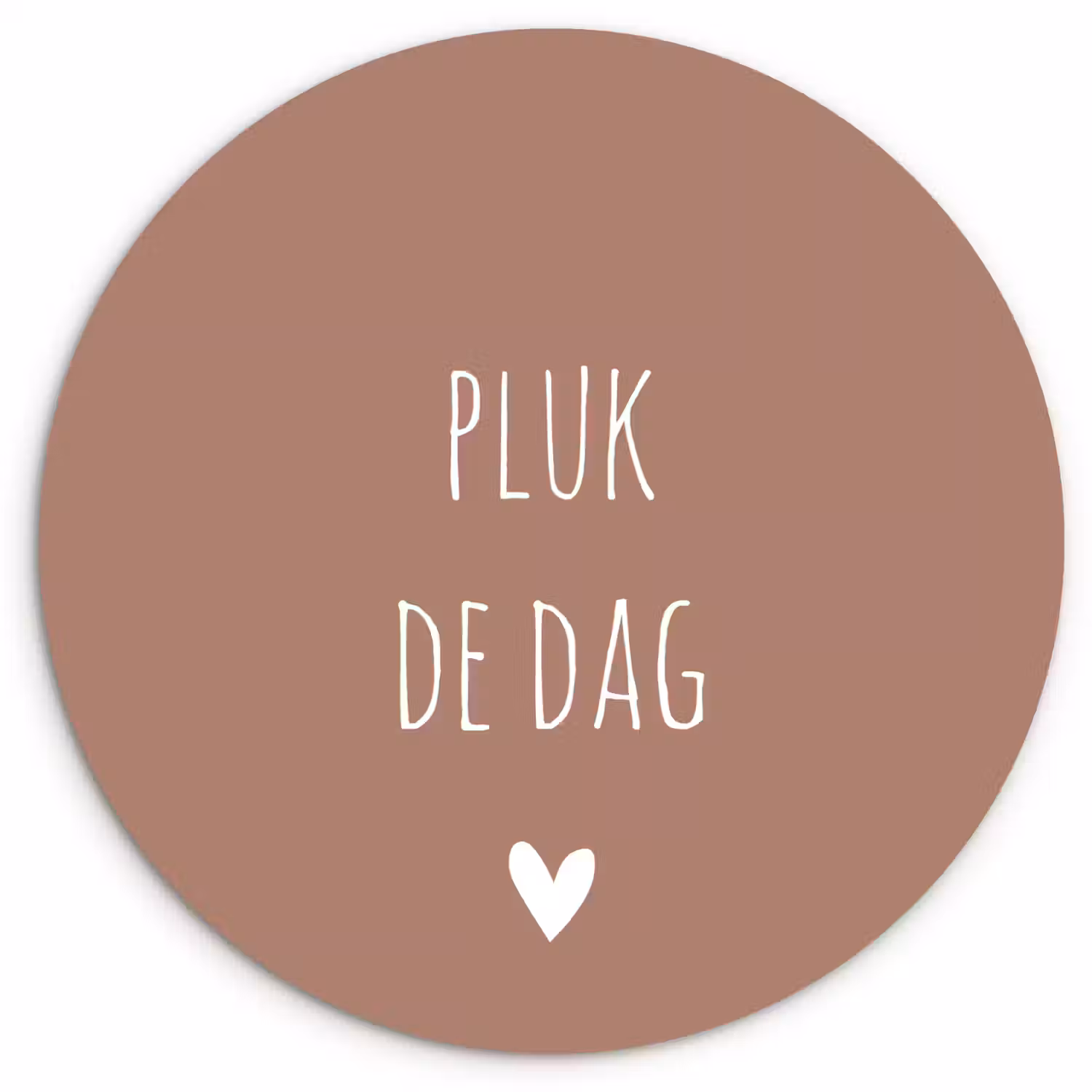 Quotes - Carpe diem - Pluk de dag - Spreuken Wandcirkel kunststof plaat 5mm dik klein -3d