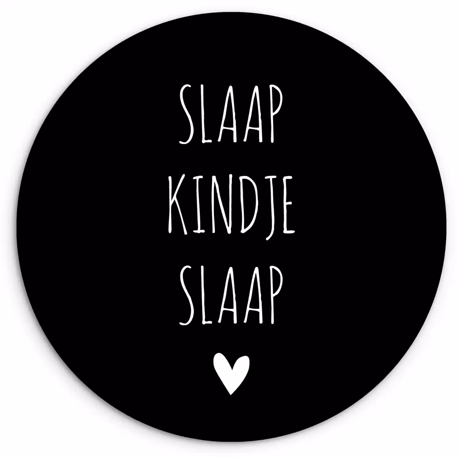 Quotes - Slaap kindje slaap - Spreuken Wandcirkel kunststof plaat 5mm dik klein -3d
