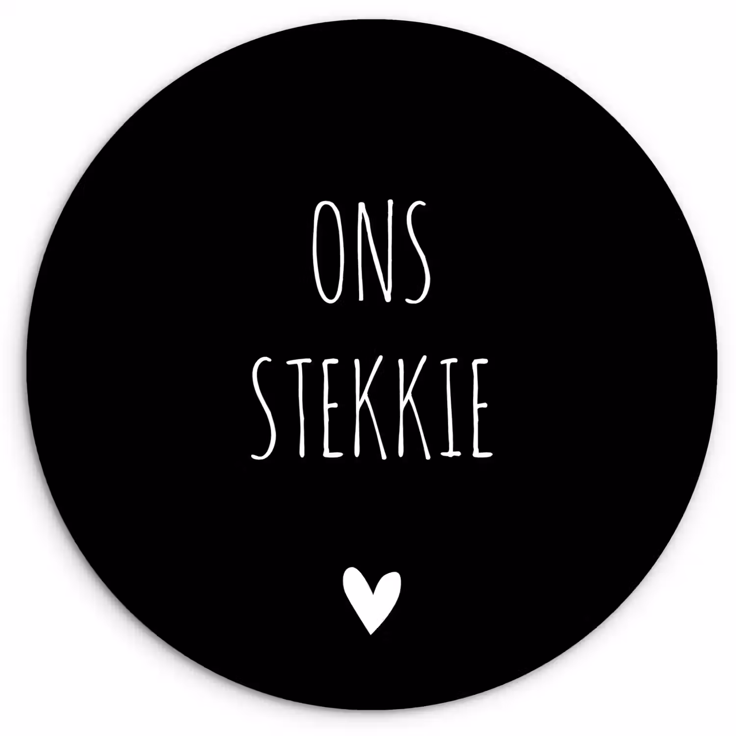 Quotes - Stekkie - Ons stekkie Wandcirkel kunststof plaat 5mm dik klein -3d