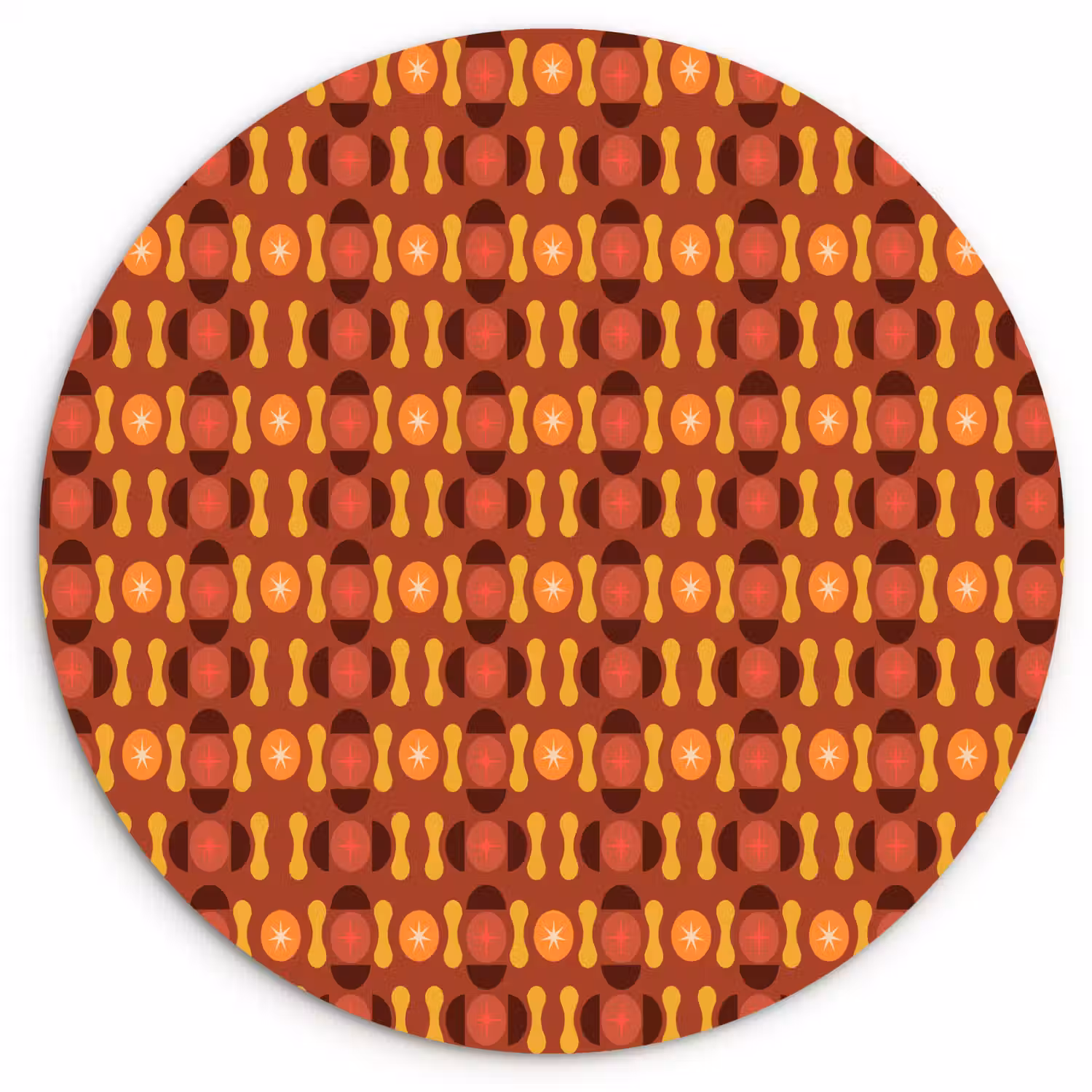 Retro - Disco - Hippie Wandcirkel kunststof plaat 5mm dik klein 188 -3d