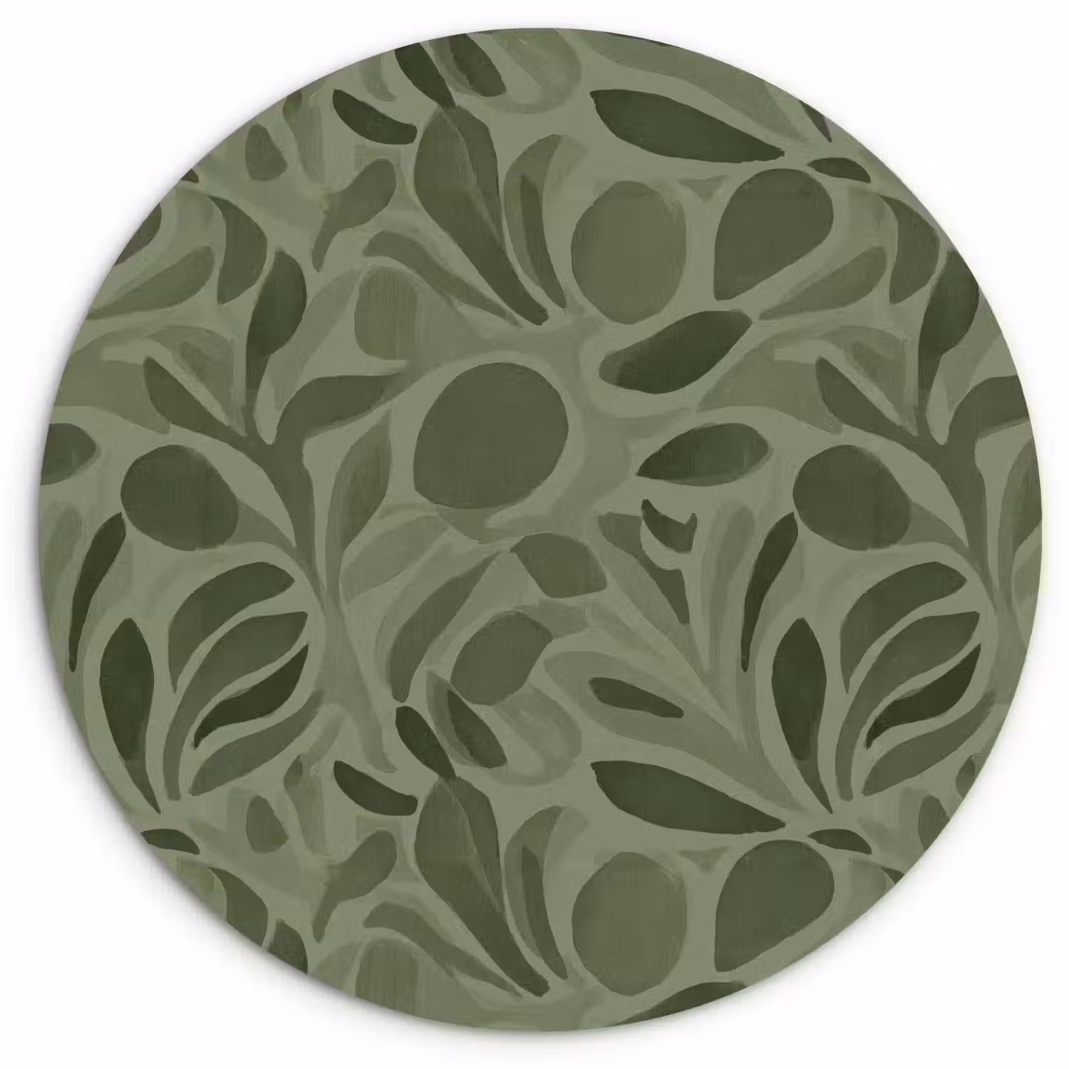 Sereen - Bladeren - Groen Wandcirkel kunststof plaat 5mm dik klein 188 -3d