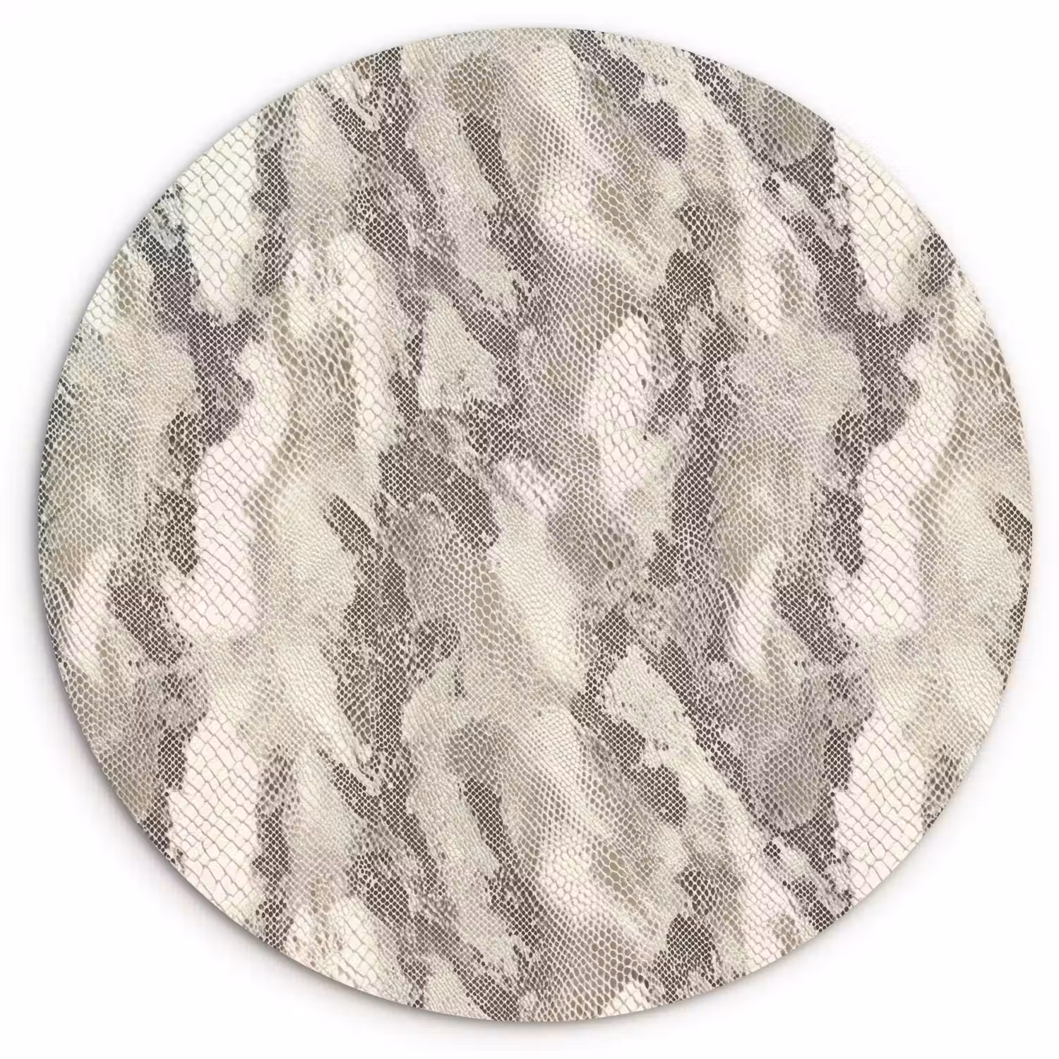 Slang - Patroon - Taupe Wandcirkel kunststof plaat 5mm dik klein 188 -3d