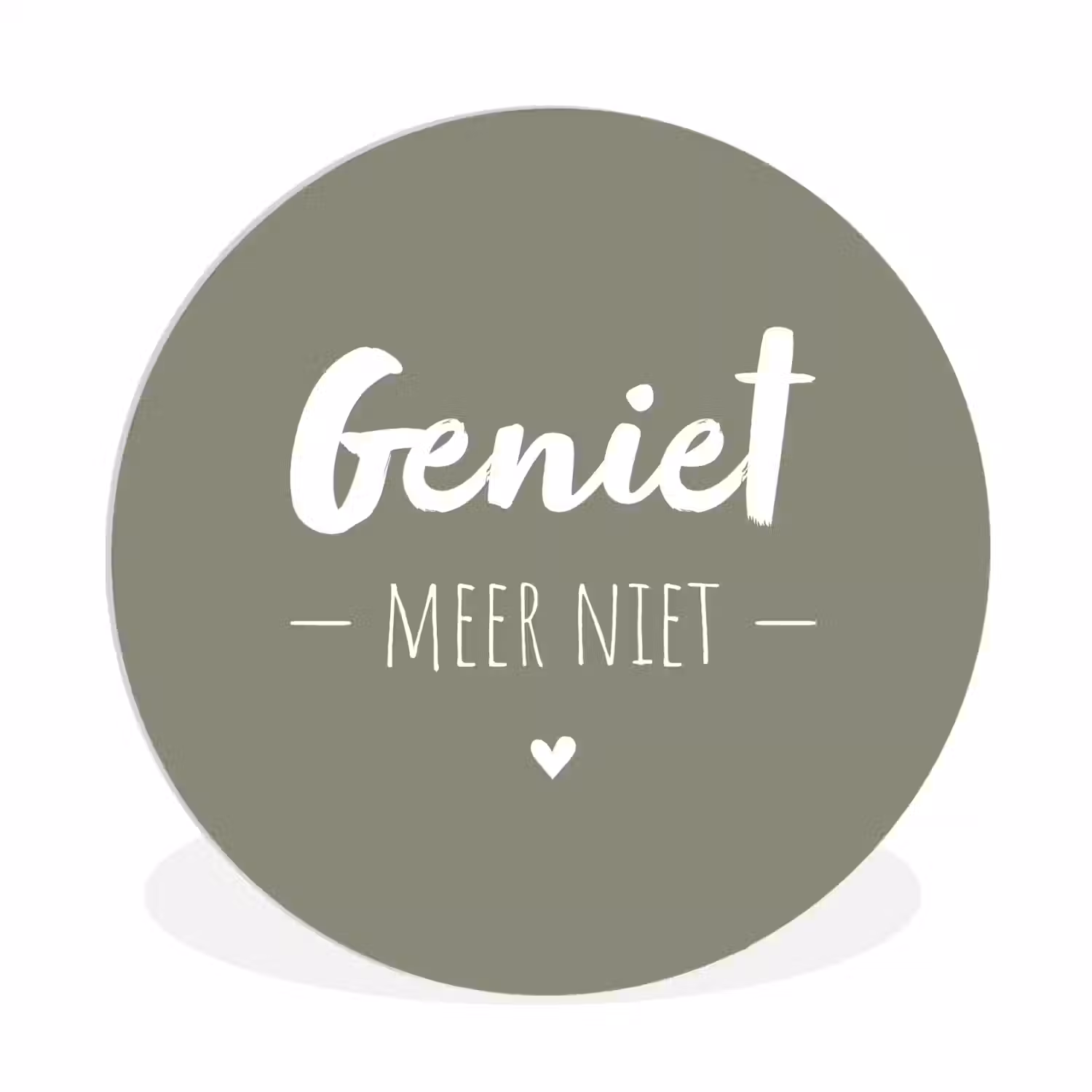 Spreuken - Geniet meer niet - Zomer - Tekst - Genieten Wandcirkel kunststof plaat 5mm dik klein -3d