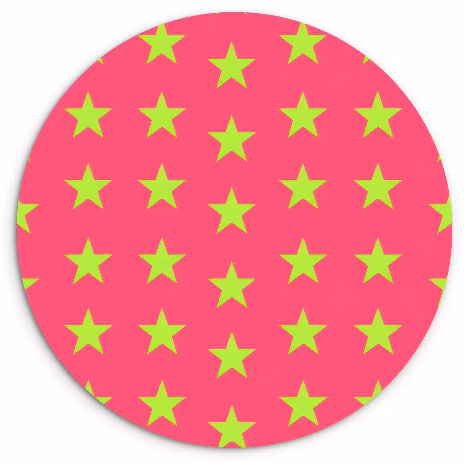 Sterren - Patroon - Roze Wandcirkel kunststof plaat 5mm dik klein 188 -3d
