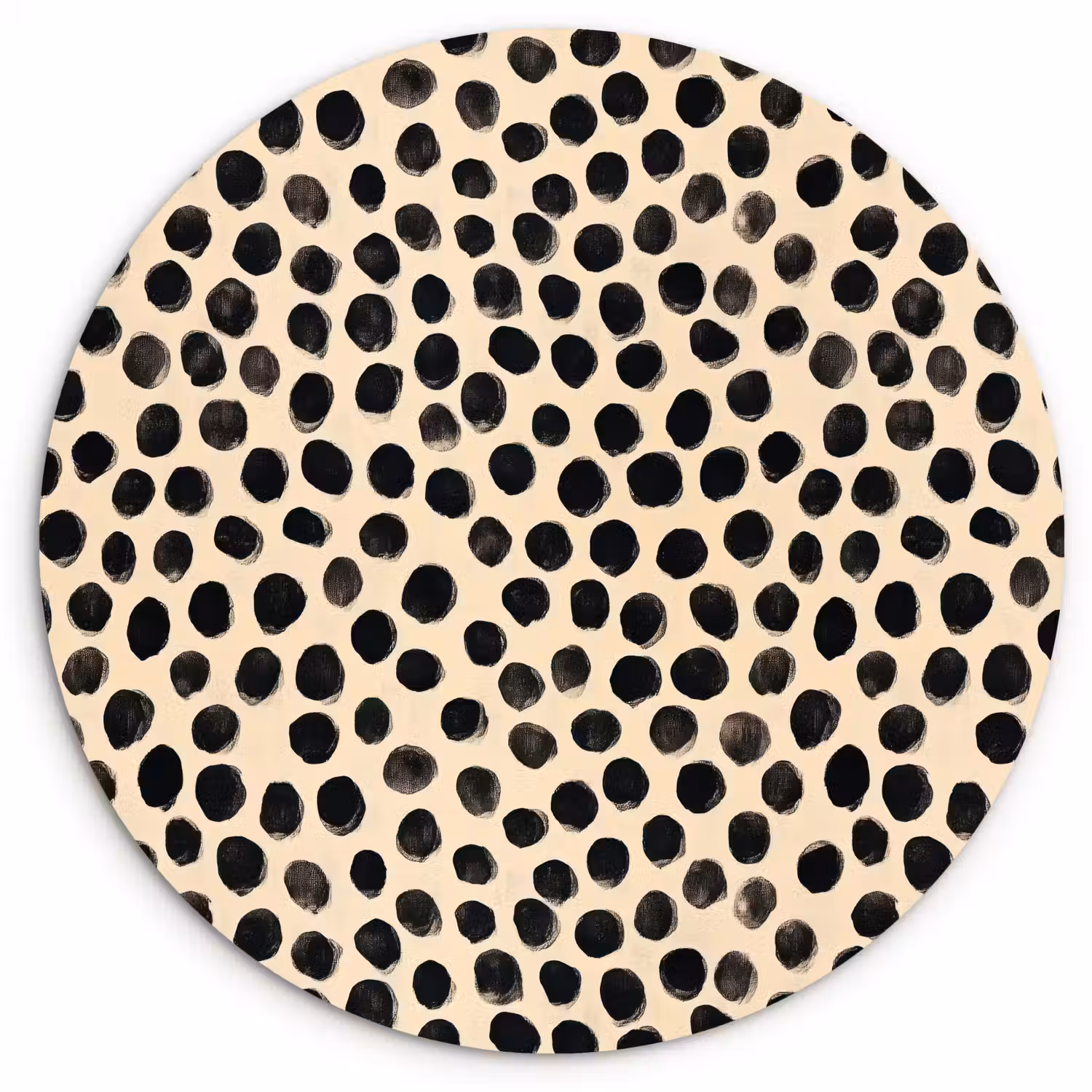 Stippen - Patroon - Zwart Wandcirkel kunststof plaat 5mm dik klein 188 -3d
