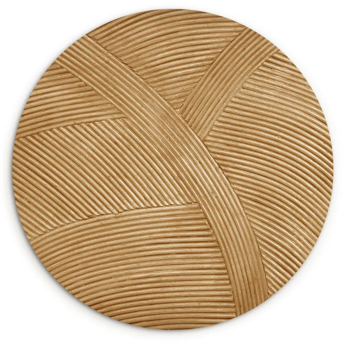 Structuur - Natuur - Kunst - Rotan Wandcirkel kunststof plaat 5mm dik klein -3d