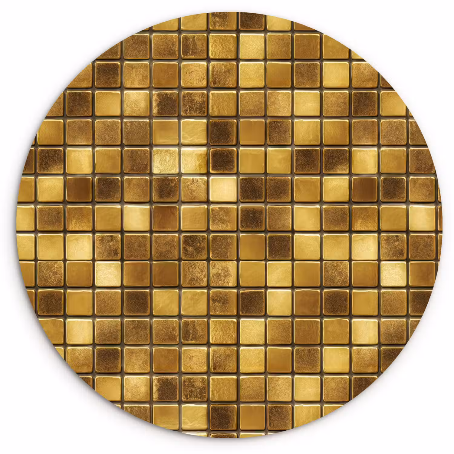 Tegels - Mozaïek - Luxe - Warm Goud Wandcirkel kunststof plaat 5mm dik klein 188 -3d