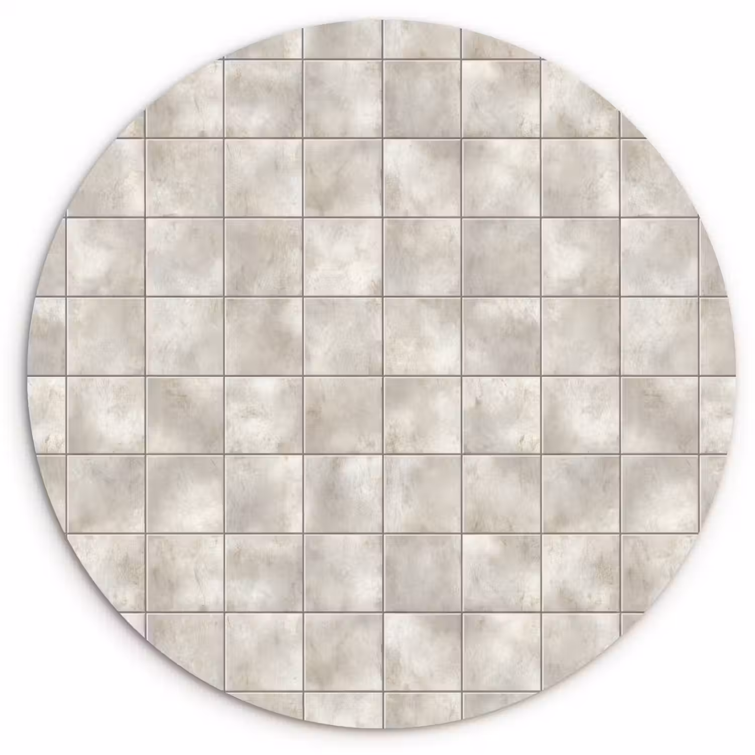Tegels - Natuurlijk - Grijs Wandcirkel kunststof plaat 5mm dik klein 188 -3d