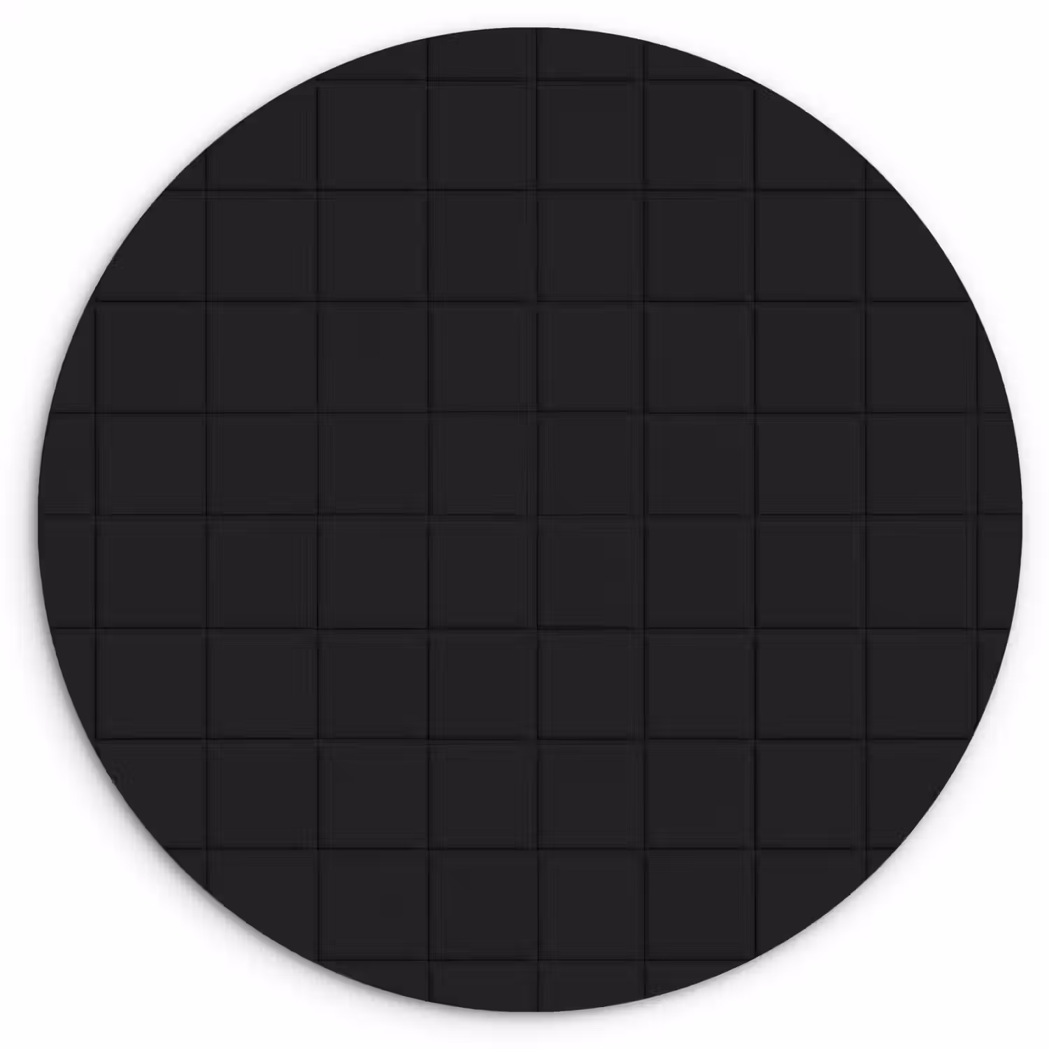 Tegels - Patroon - Mat - Zwart Wandcirkel kunststof plaat 5mm dik klein 188 -3d
